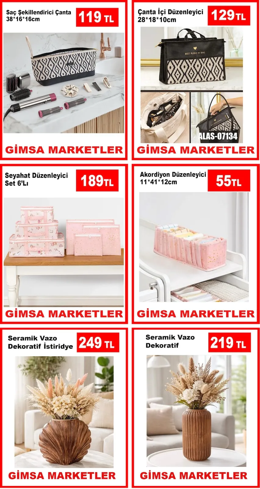 Gimsa Gimsa 27 Nisan 2026 Aktüel Kataloğu sayfa 1: Akordiyon Düzenleyici 11*41*12Cm, Seramik Vazo Dekoratif İstiridye