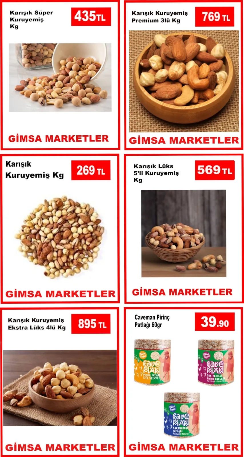 Gimsa Gimsa 28 Nisan 2026 Aktüel Kataloğu sayfa 4: Karışık Kuruyemiş Kg, Karışık Lüks 5'Li Kuruyemiş Kg
