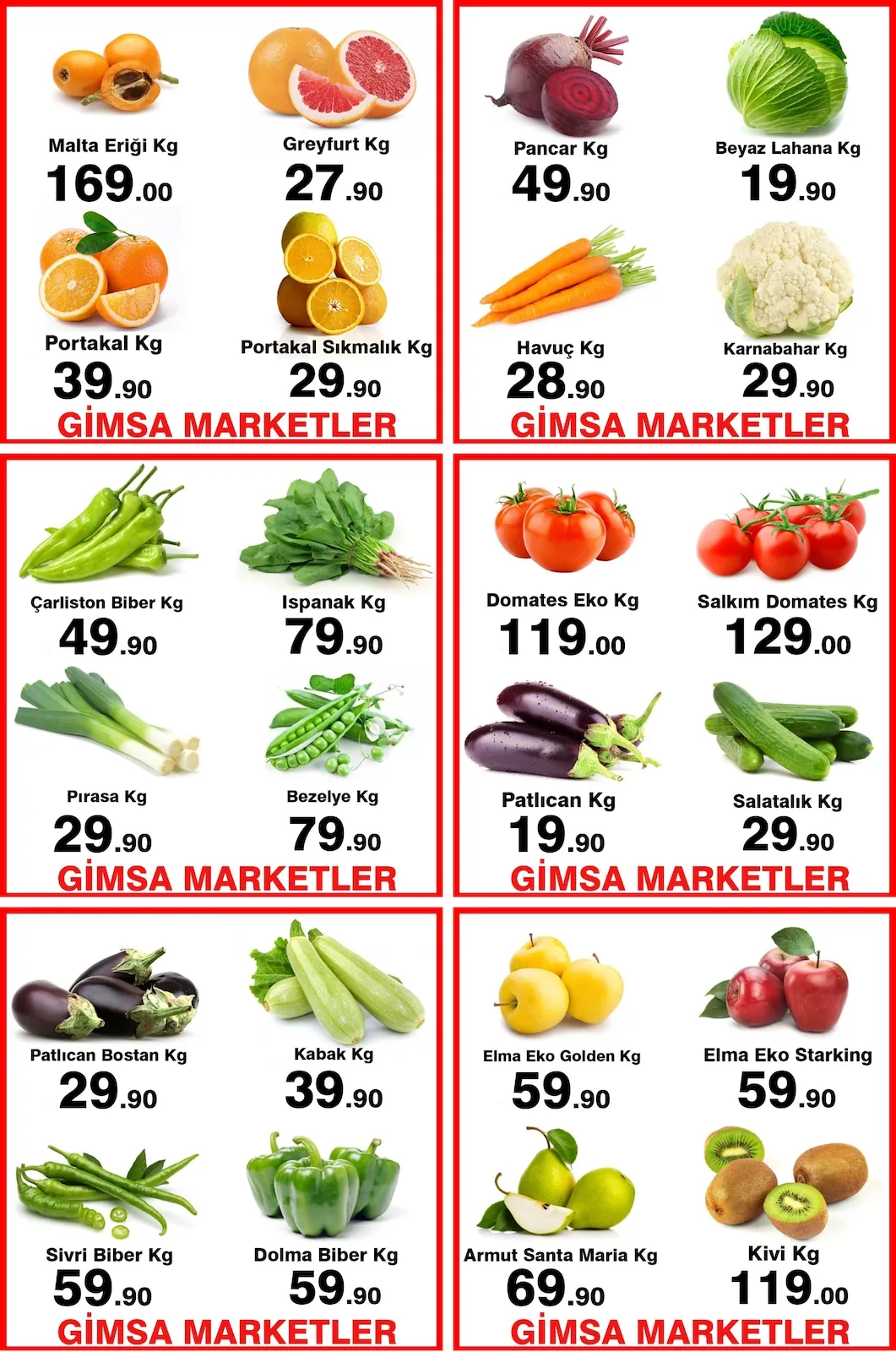 Gimsa Gimsa 28 Nisan 2026 Aktüel Kataloğu sayfa 7: Kabak Kg, Sivri Biber Kg