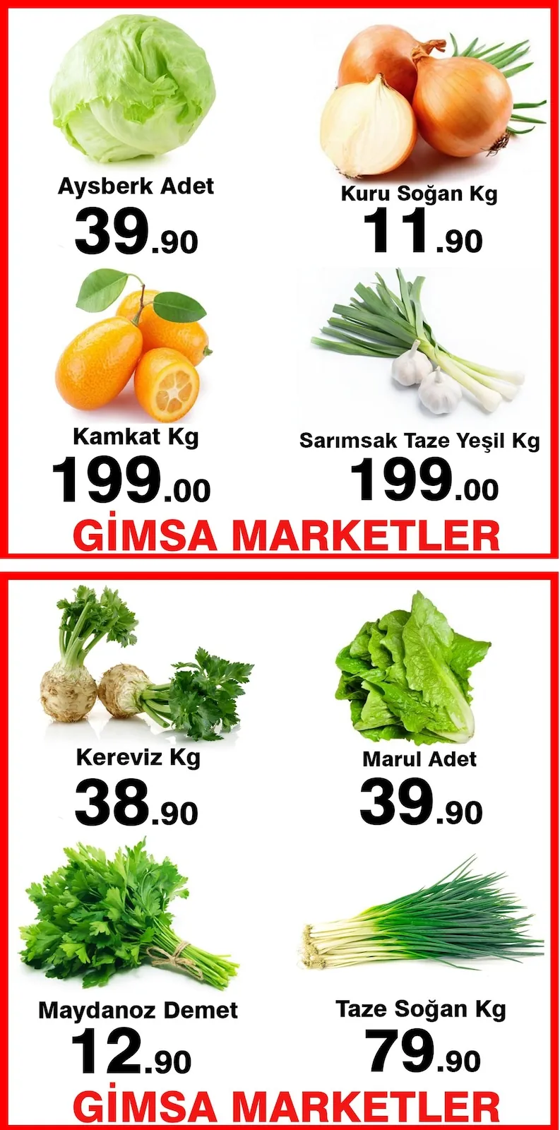 Gimsa Gimsa 28 Nisan 2026 Aktüel Kataloğu sayfa 8: Aysberk Adet, Kuru Soğan Kg
