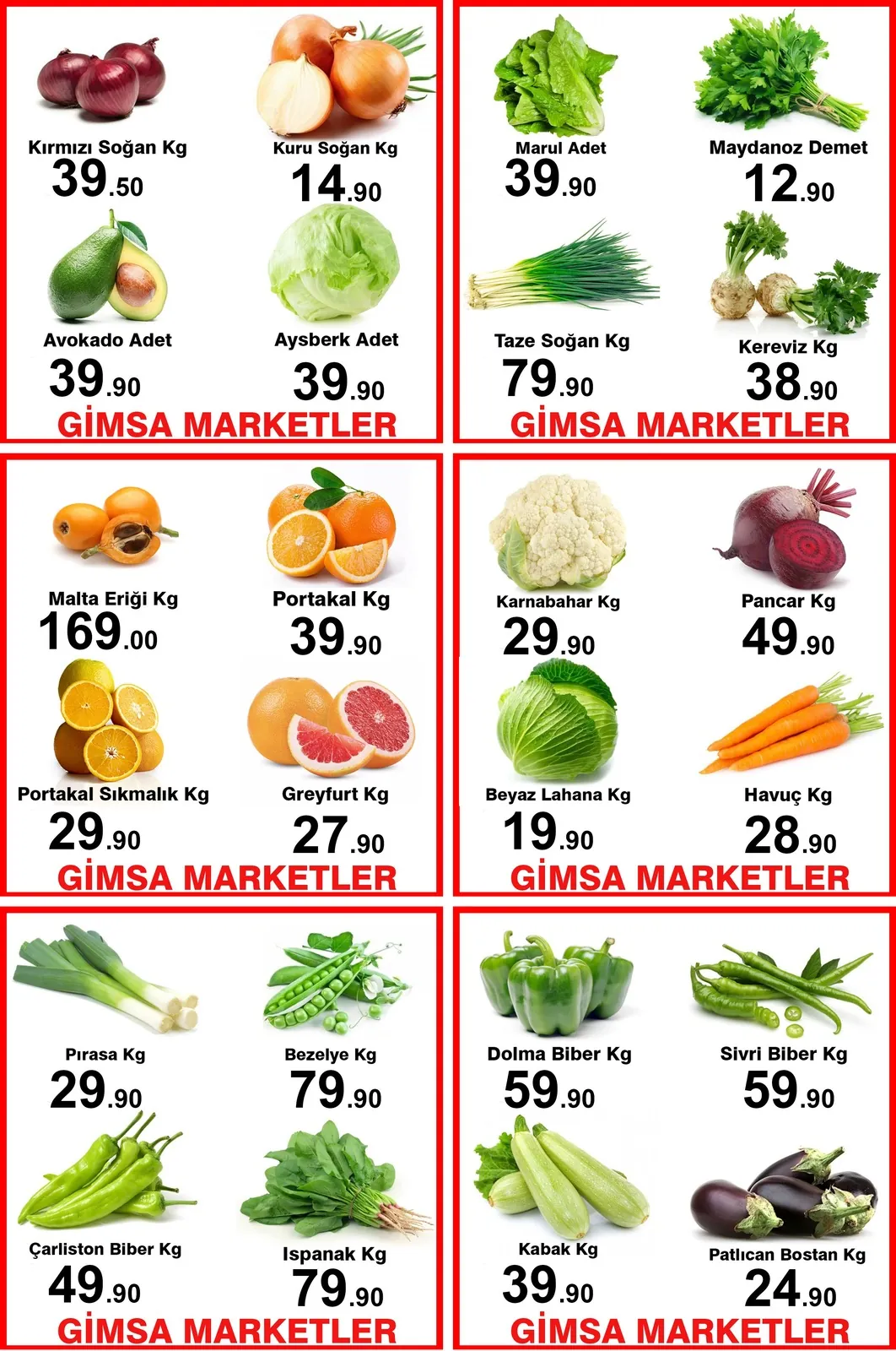 Gimsa Gimsa 29 Nisan 2026 Aktüel Kataloğu sayfa 8: Sivri Biber Kg, Havuç Kg