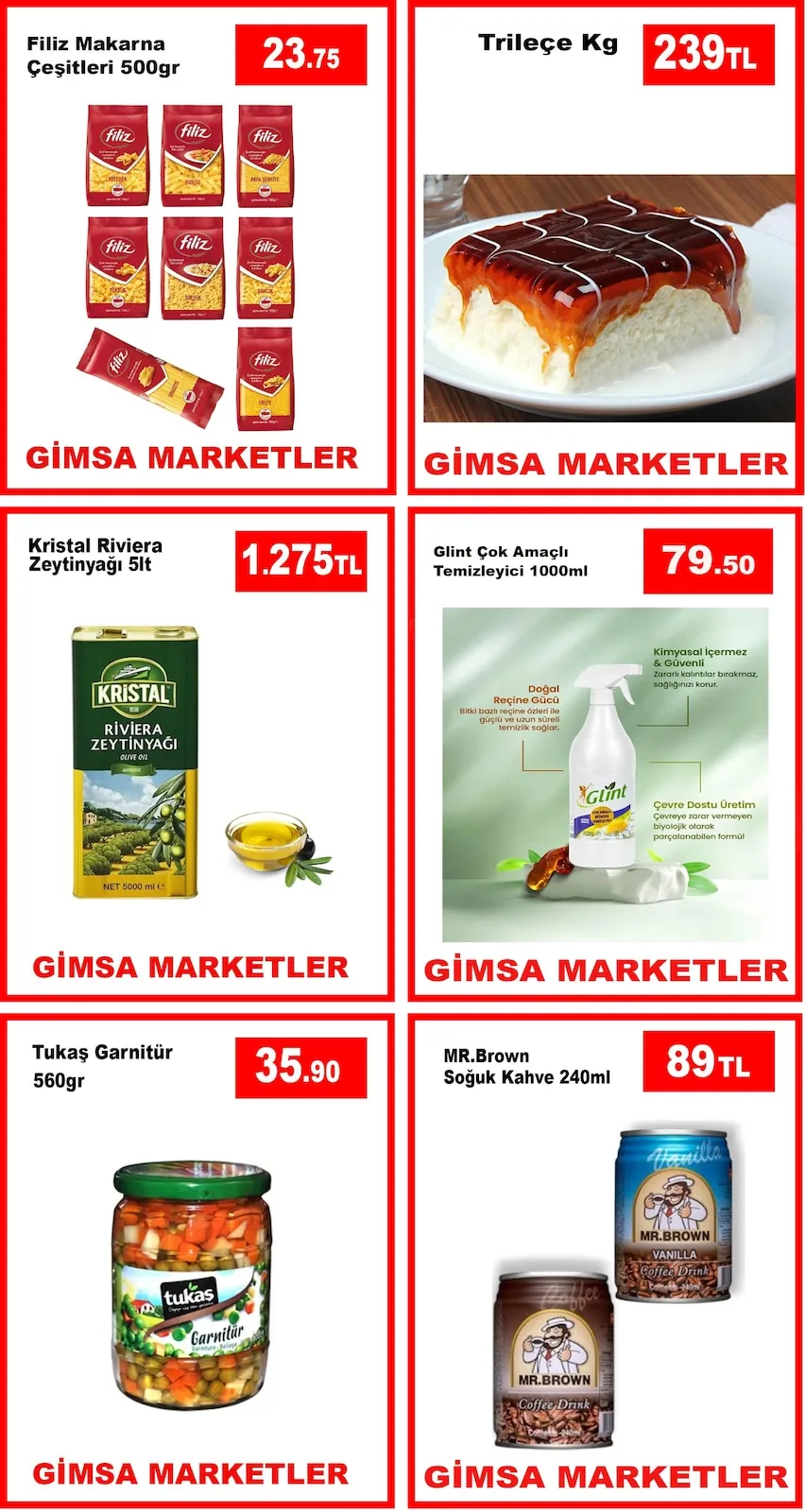 Gimsa Gimsa 30 Nisan 2026 Aktüel Kataloğu sayfa 2: Tukaş Garnitür 560Gr, Mr.Brown Soğuk Kahve 240Ml