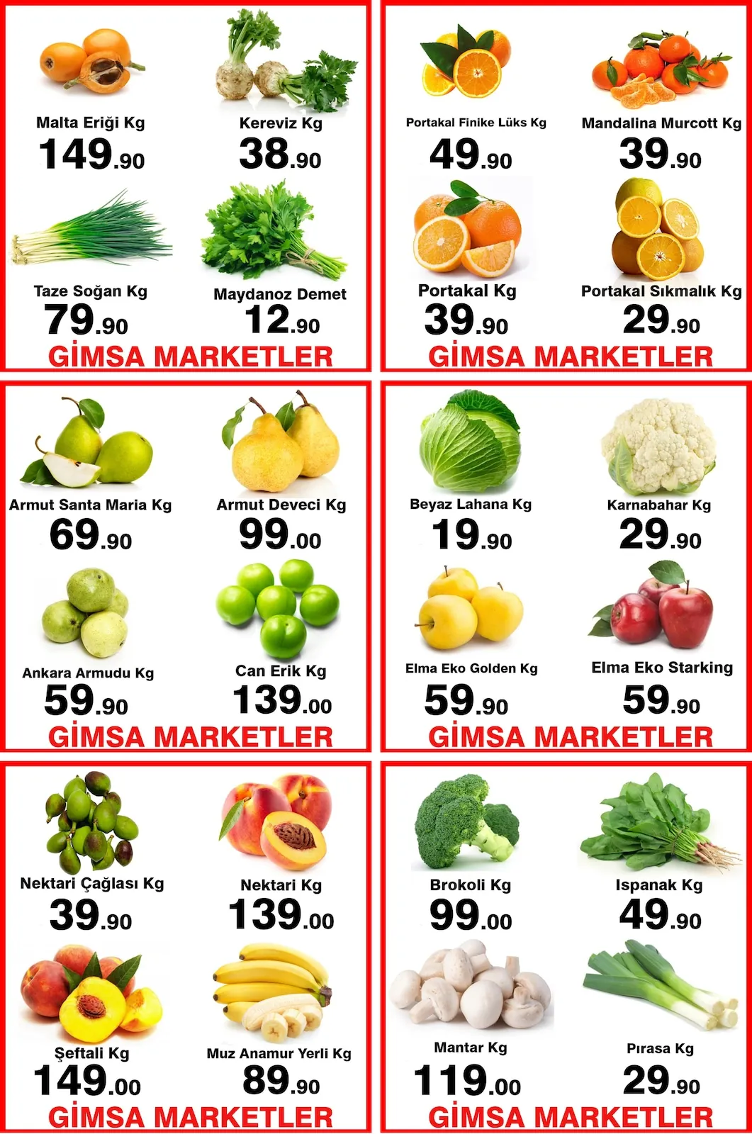 Gimsa Gimsa 30 Nisan 2026 Aktüel Kataloğu sayfa 4: Ispanak Kg, Pırasa Kg