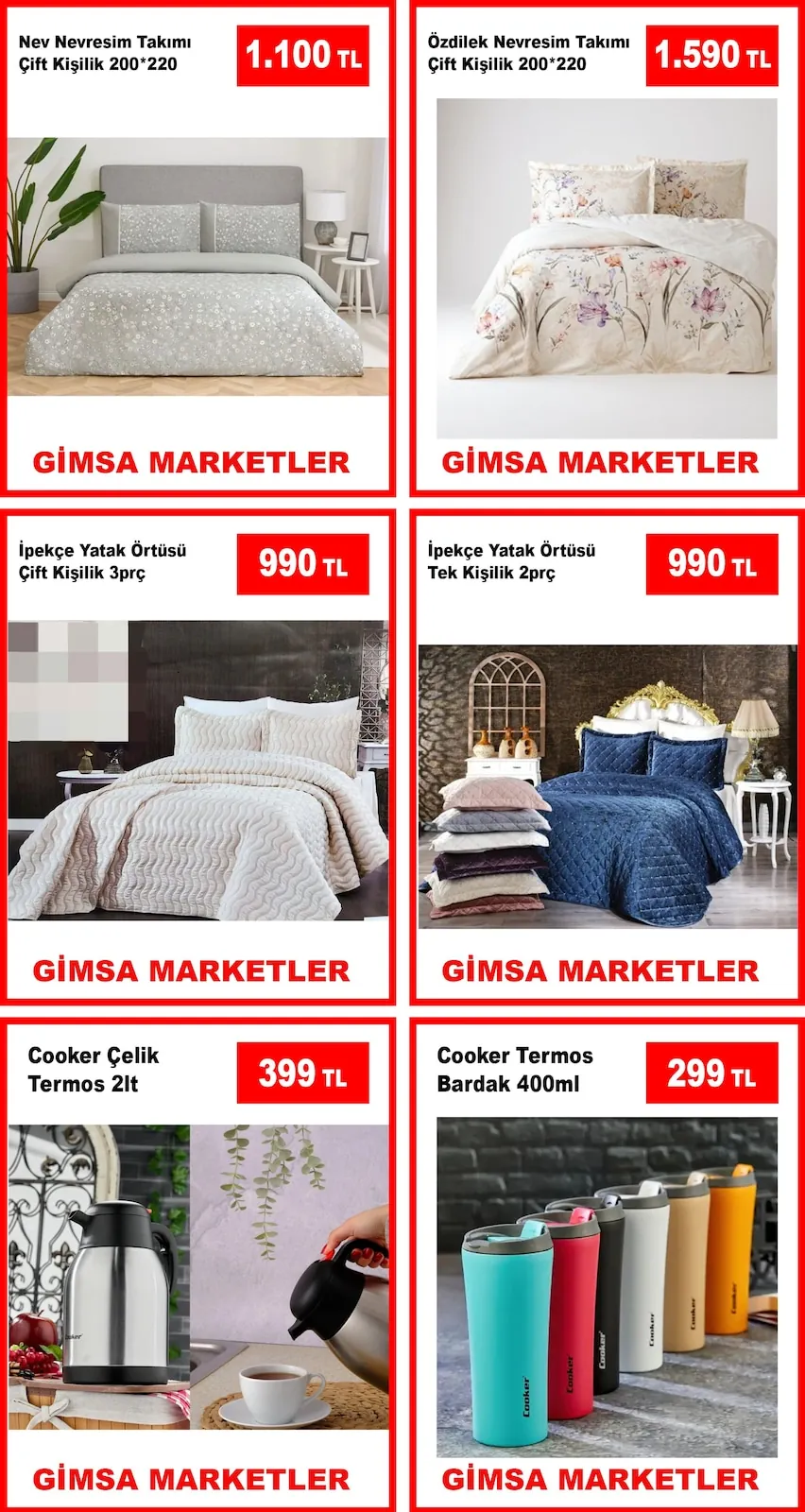 Gimsa Gimsa 1 Mayıs 2026 Aktüel Kataloğu sayfa 7: Cooker Çelik Termos 2Lt, Cooker Termos Bardak 400Ml