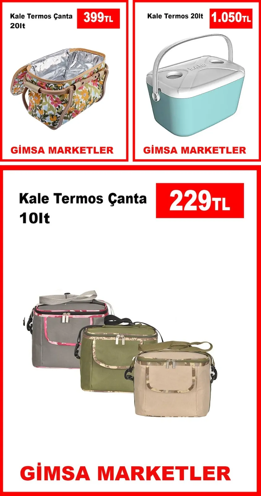 Gimsa Gimsa 5 Mayıs 2026 Aktüel Kataloğu sayfa 2: Kale Termos 20Lt, Kale Termos Çanta 20Lt