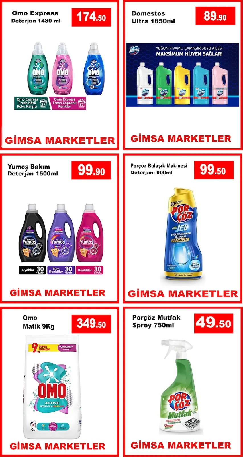 Gimsa Gimsa 6 Mayıs 2026 Aktüel Kataloğu sayfa 2: Porçöz Mutfak Sprey 750Ml, Porçöz Bulaşık Makinesi Deterjanı 900Ml
