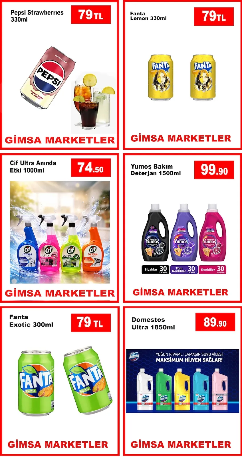 Gimsa Gimsa 7 Mayıs 2026 Aktüel Kataloğu sayfa 4: Fanta Exotic 300Ml, Pepsi Strawberries 330Ml