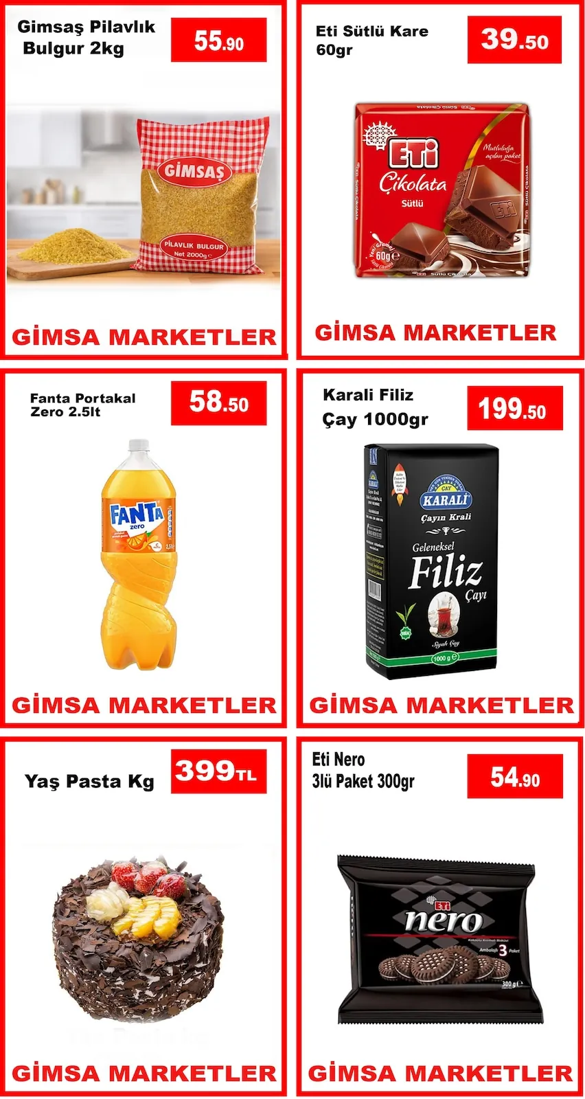 Gimsa Gimsa 8 Mayıs 2026 Aktüel Kataloğu sayfa 2: Eti Sütlü Kare 60G, Eti Nero 3'Lü Paket 300G