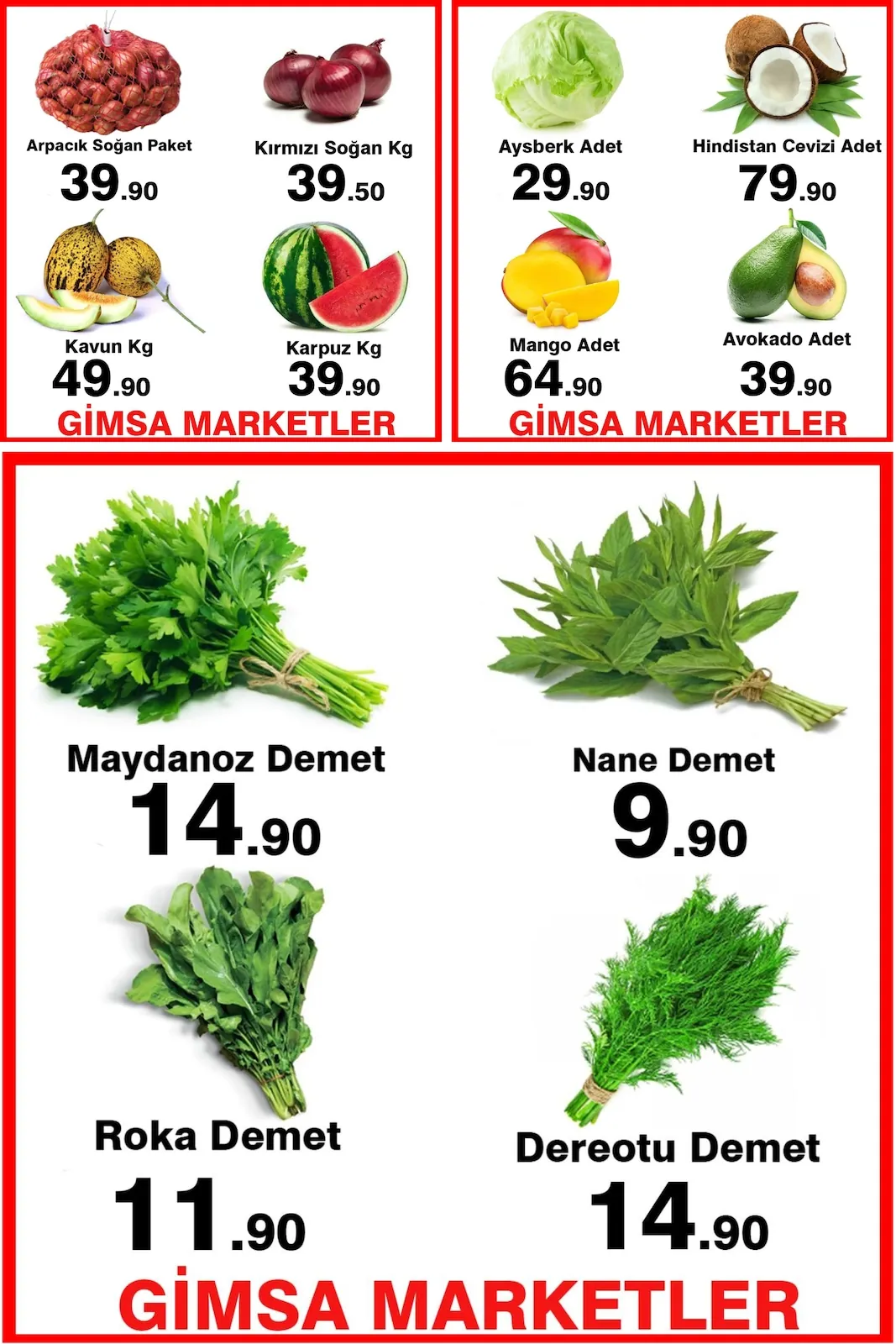 Gimsa Gimsa 11 Mayıs 2026 Aktüel Kataloğu sayfa 5: Arpacık Soğan Paket, Kavun Kg