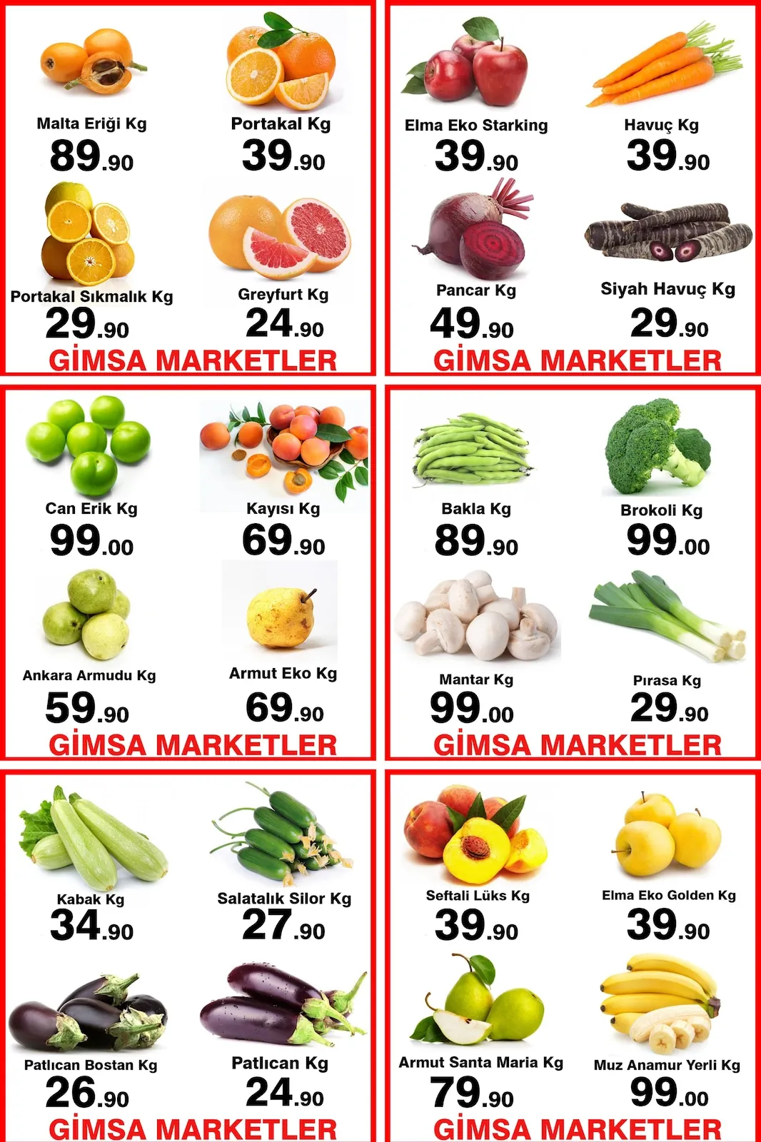 Gimsa Gimsa 14 Mayıs 2026 Aktüel Kataloğu sayfa 3: Kabak Kg, Havuç Kg