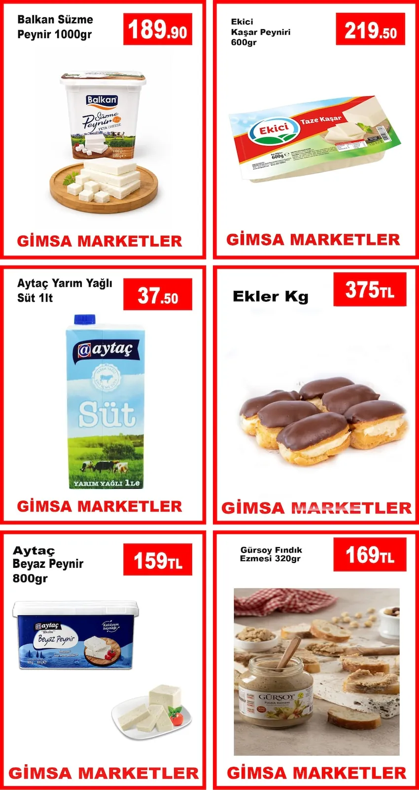 Gimsa Gimsa 15 Mayıs 2026 Aktüel Kataloğu sayfa 3: Eclair Kg, Balkan Suzme Peynir 1000Gr