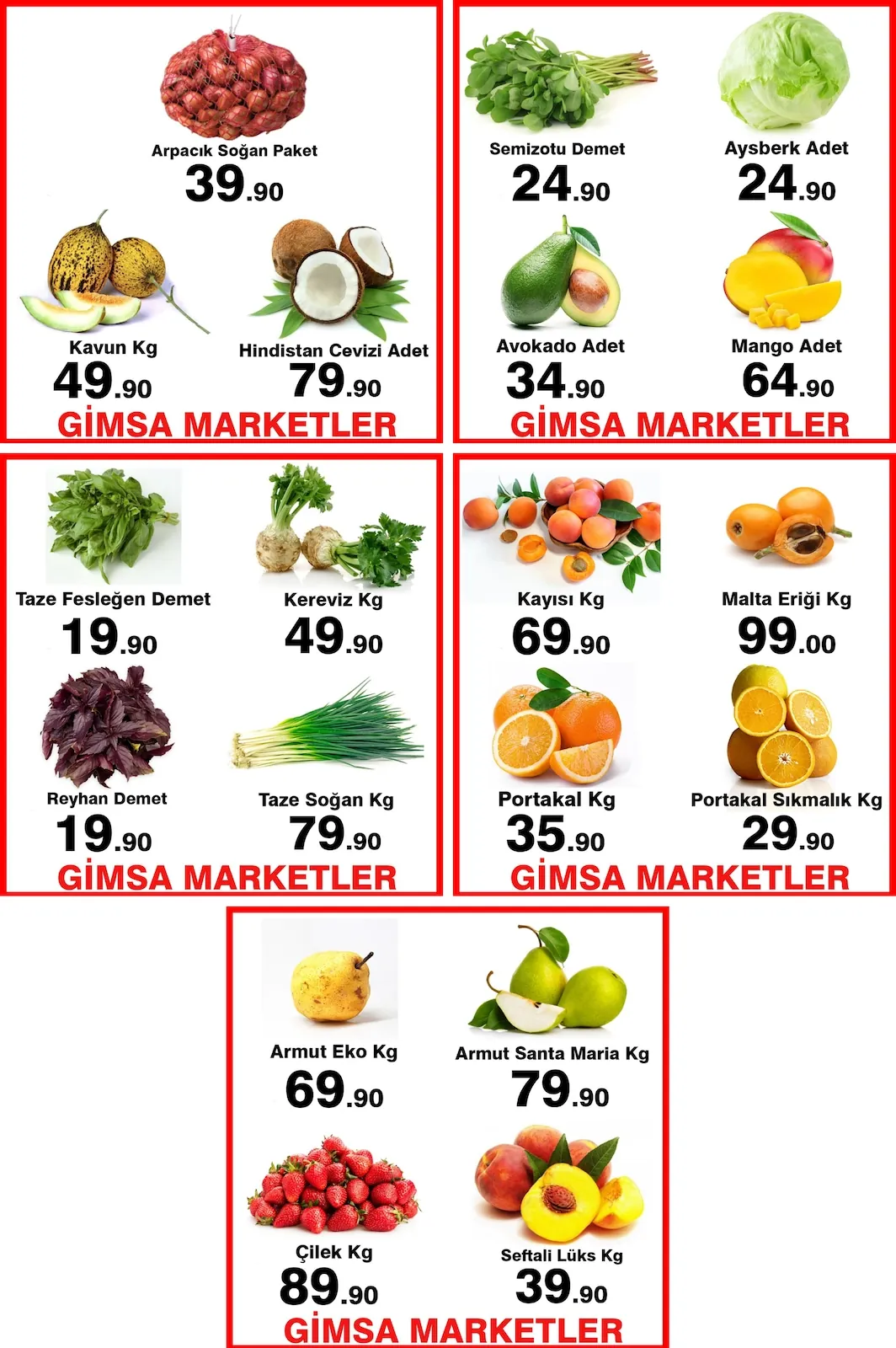 Gimsa Gimsa 15 Mayıs 2026 Aktüel Kataloğu sayfa 5: Arpacık Soğan Paket, Kavun Kg