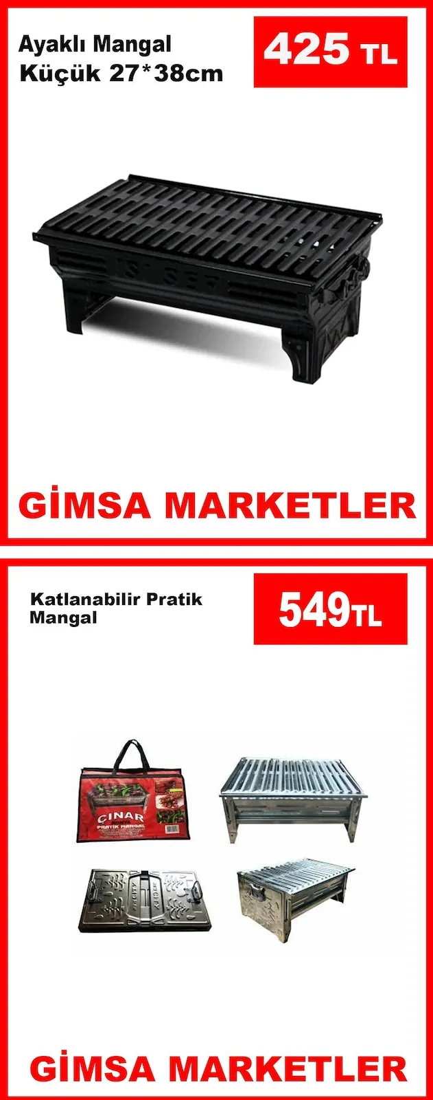 Gimsa Gimsa 19 Mayıs 2026 Aktüel Kataloğu sayfa 2: Ayaklı Mangal Küçük 27*38Cm