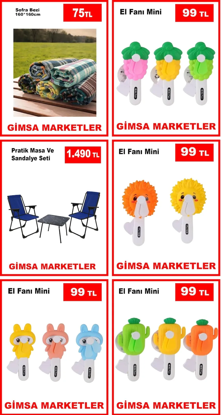 Gimsa Gimsa 20 Mayıs 2026 Aktüel Kataloğu sayfa 2: El Fani Mini, Pratik Masa Ve Sandalye Seti