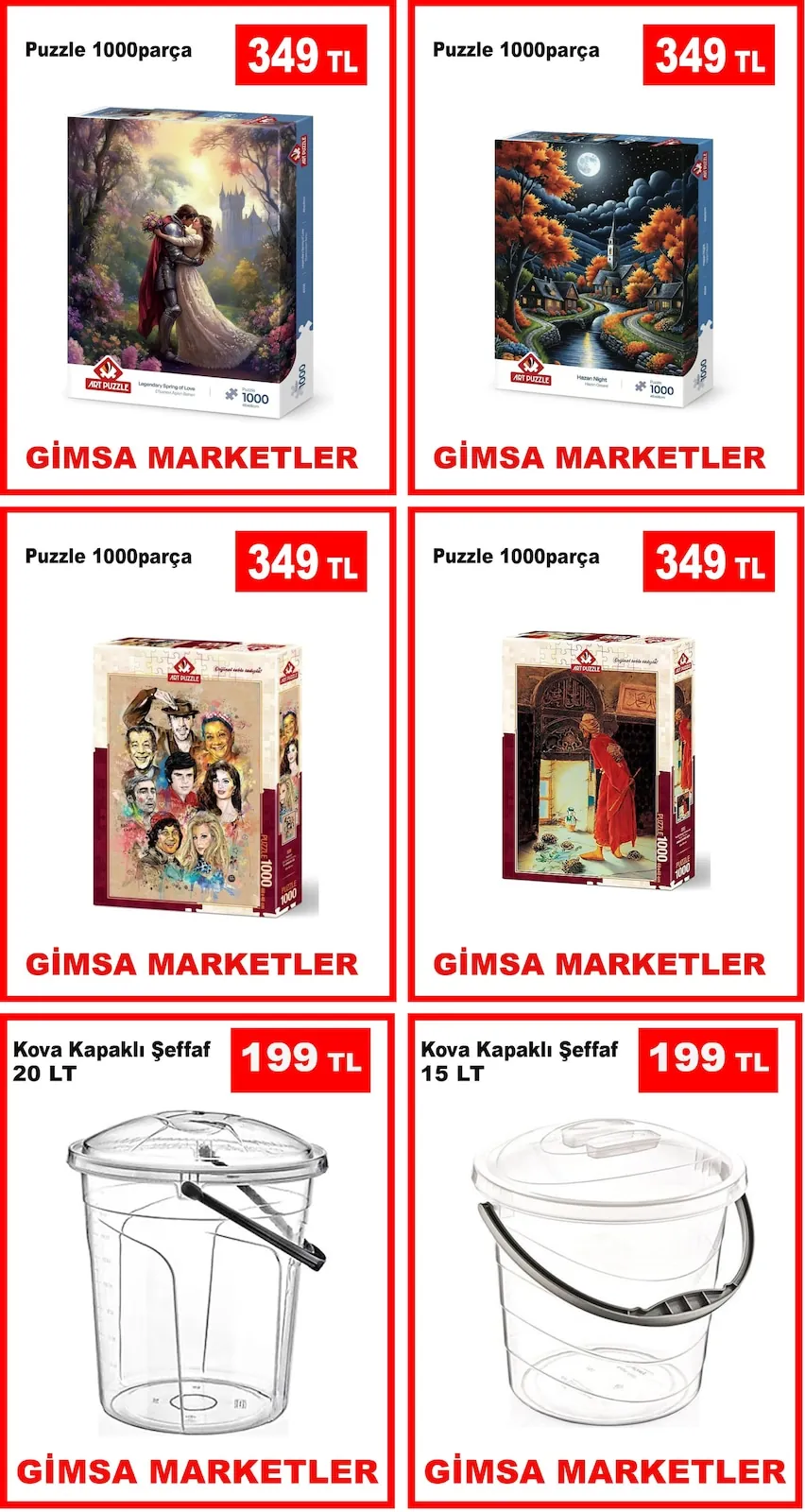 Gimsa Gimsa 22 Mayıs 2026 Aktüel Kataloğu sayfa 1: Kova Kapaklı Şeffaf 20 Lt, Kova Kapaklı Şeffaf 15 Lt