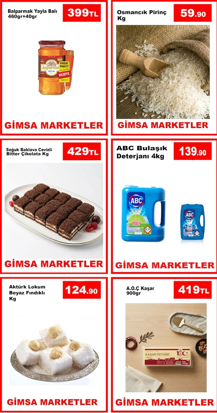 Gimsa Gimsa 26 Mayıs 2026 Aktüel Kataloğu sayfa 1: Soğuk Baklava Cevizli Bitter Çikolata Kg, Abc Bulaşık Deterjanı 4Kg