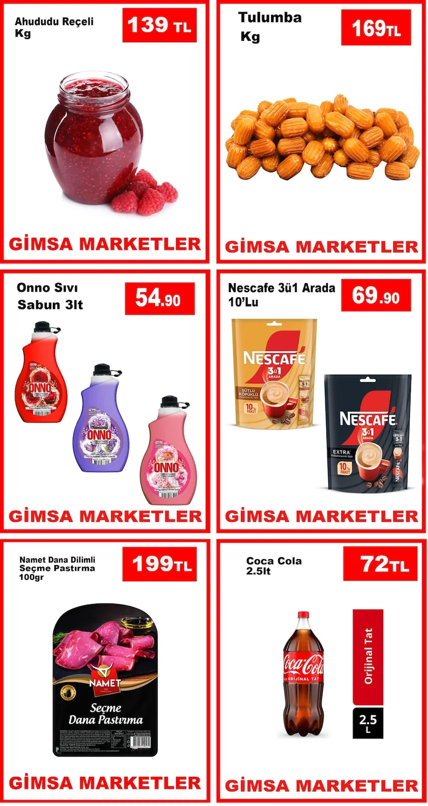 Gimsa Gimsa 26 Mayıs 2026 Aktüel Kataloğu sayfa 5: Tulumba Kg, Onno Sıvı Sabun 3Lt