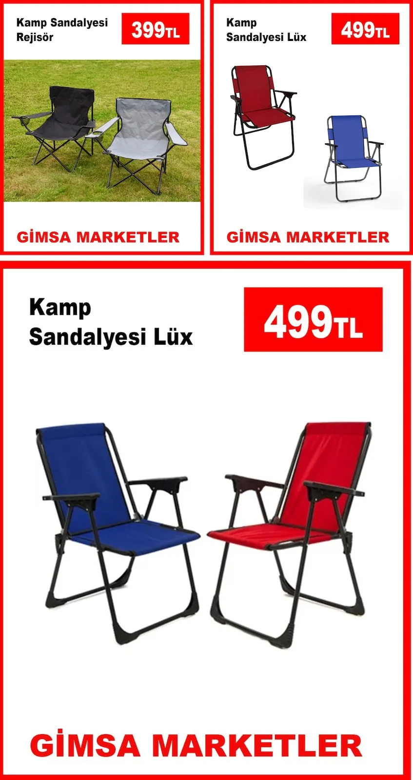 Gimsa Gimsa 26 Mayıs 2026 Aktüel Kataloğu sayfa 5: Kamp Sandalyesi Lux, Kamp Sandalyesi Rejisör