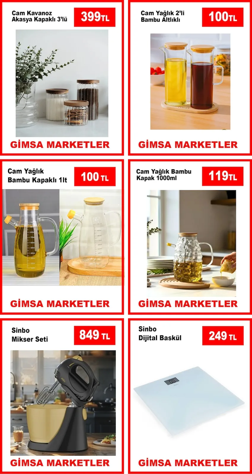 Gimsa Gimsa 31 Mayıs 2026 Aktüel Kataloğu sayfa 5: Sinbo Dijital Baskül, Sinbo Mikser Seti