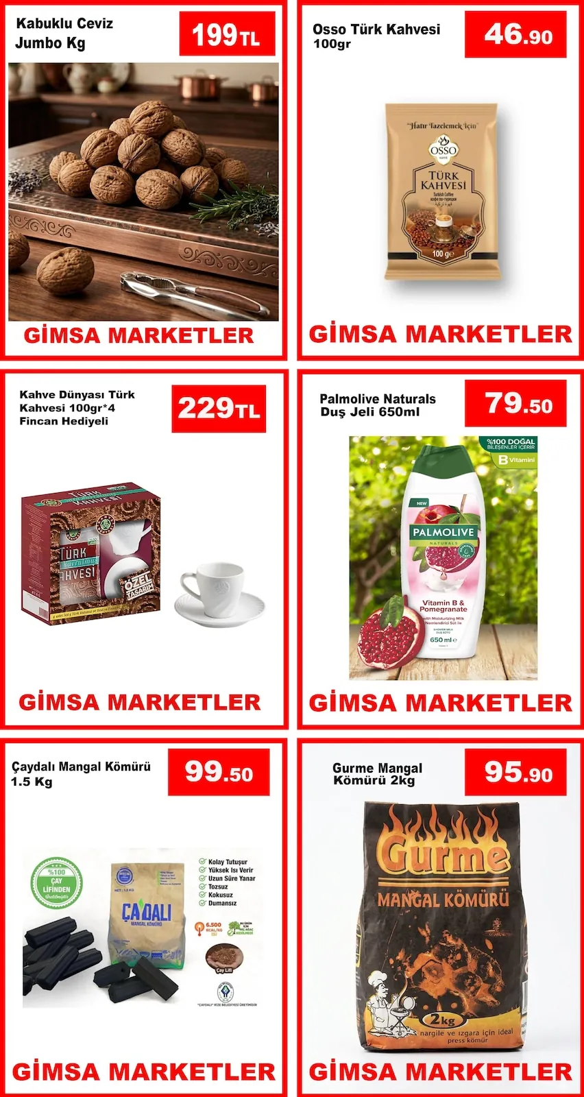 Gimsa Gimsa 1 Haziran 2026 Aktüel Kataloğu sayfa 2: Gurme Mangal Kömürü 2Kg, Osso Türk Kahvesi 100Gr