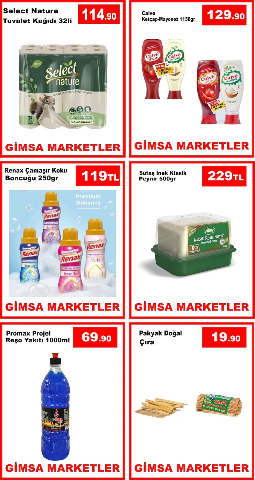 Gimsa Gimsa 1 Haziran 2026 Aktüel Kataloğu sayfa 3: Pakyak Doğal Çıra, Sütaş İnek Klasik Beyaz Peynir 500Gr