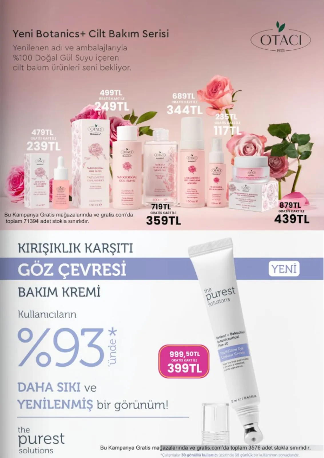 Gratis Gratis 3 Şubat 2026 Aktüel Kataloğu sayfa 39: Otacı Botanics %100 Doğal Gül Suyu
