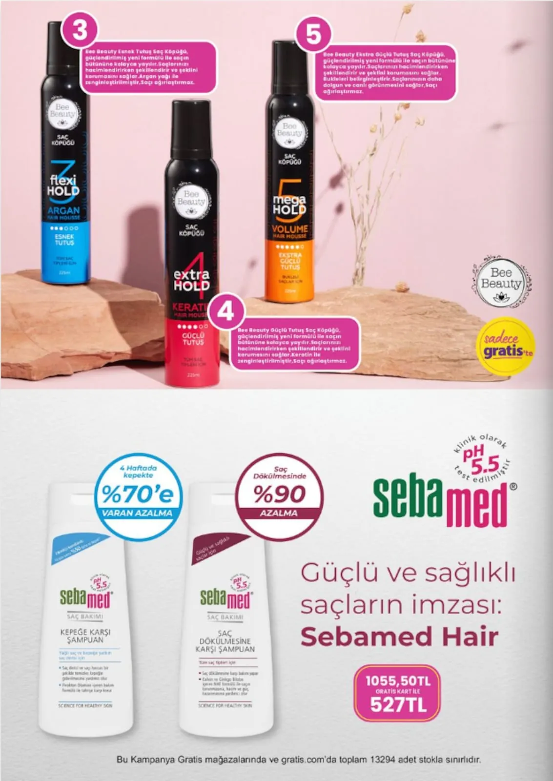 Gratis Gratis 3 Şubat 2026 Aktüel Kataloğu sayfa 42: Sebamed Hair Saç Dökülmesine Karşı Şampuan