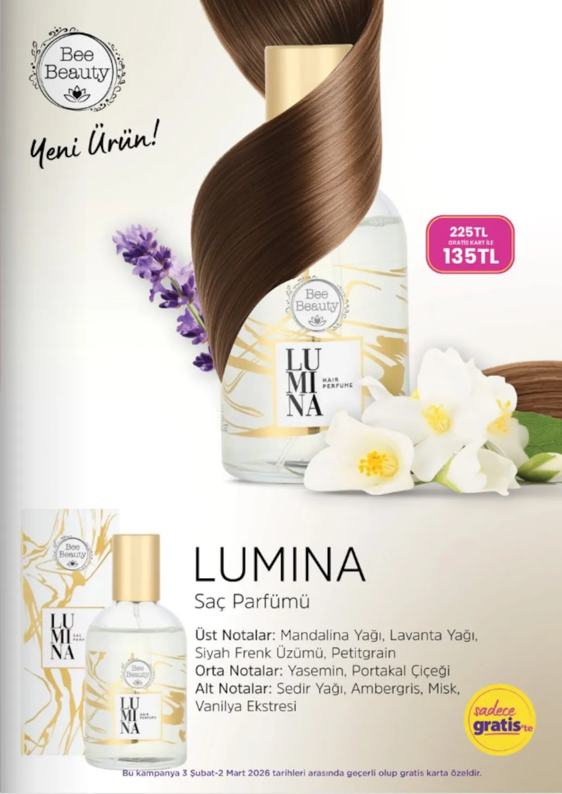Gratis Gratis 3 Şubat 2026 Aktüel Kataloğu sayfa 43: Bee Beauty Lumina Saç Parfümü