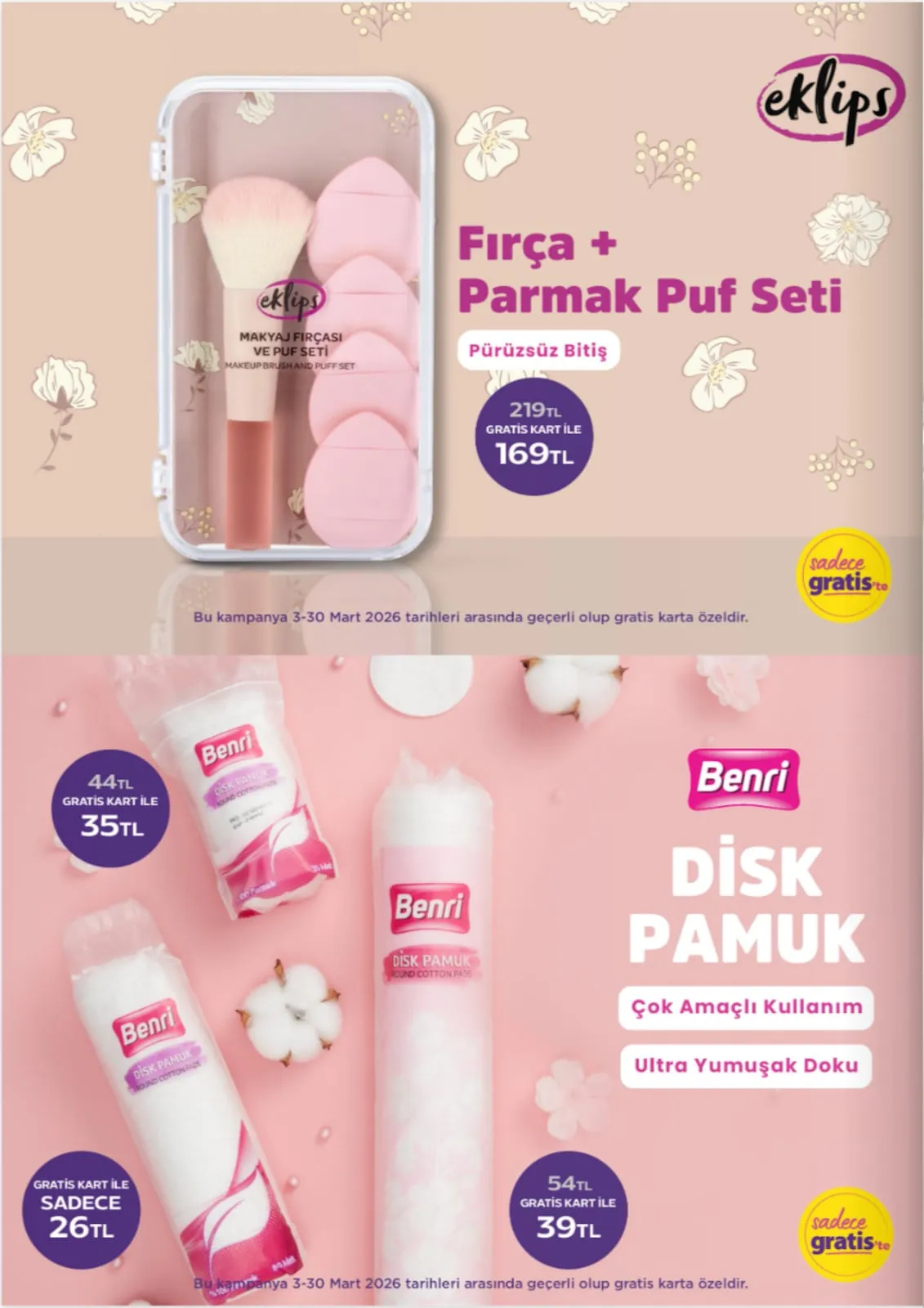 Gratis Gratis 3 Mart 2026 Aktüel Kataloğu sayfa 26: Nivea Micellar Makyaj Temizleme Suyu Aydınlatıcı