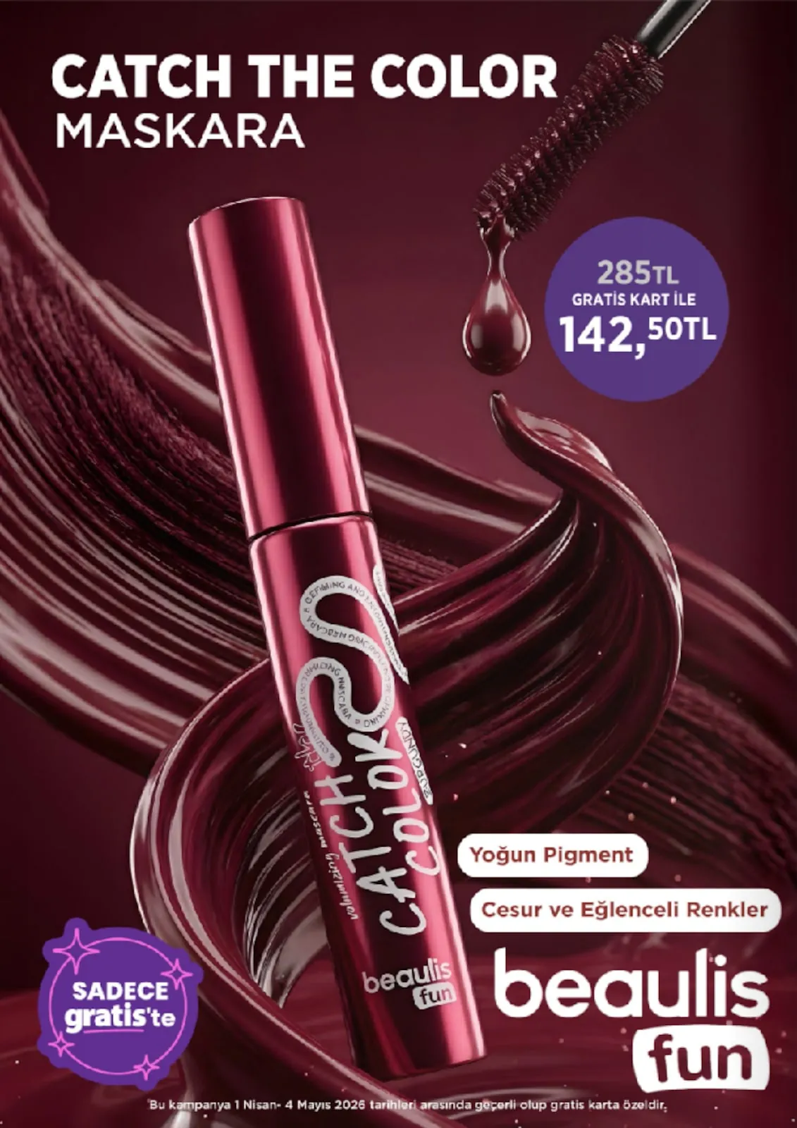 Gratis Gratis 1 Nisan 2026 Aktüel Kataloğu sayfa 16: Beaulis Catch Color Maskara