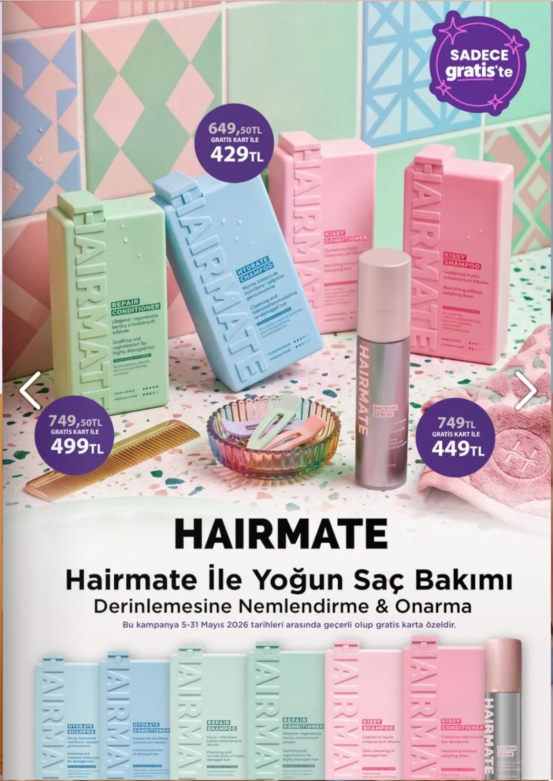 Gratis Gratis 5 Mayıs 2026 Aktüel Kataloğu sayfa 45: Hairmate Repair Conditioner