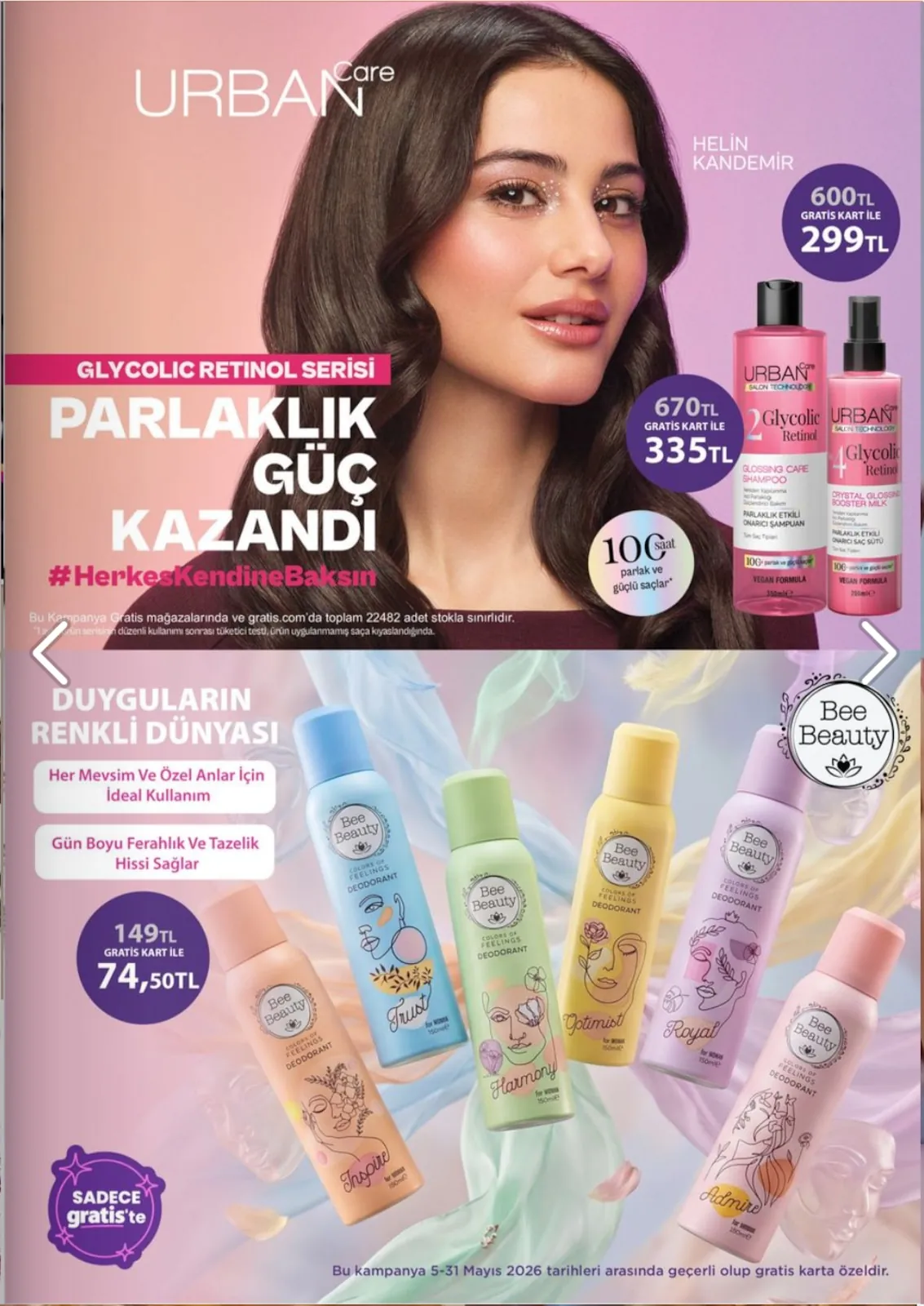 Gratis Gratis 5 Mayıs 2026 Aktüel Kataloğu sayfa 49: Urban Care Glycolic Retinol Glossing Care Shampoo 150Ml