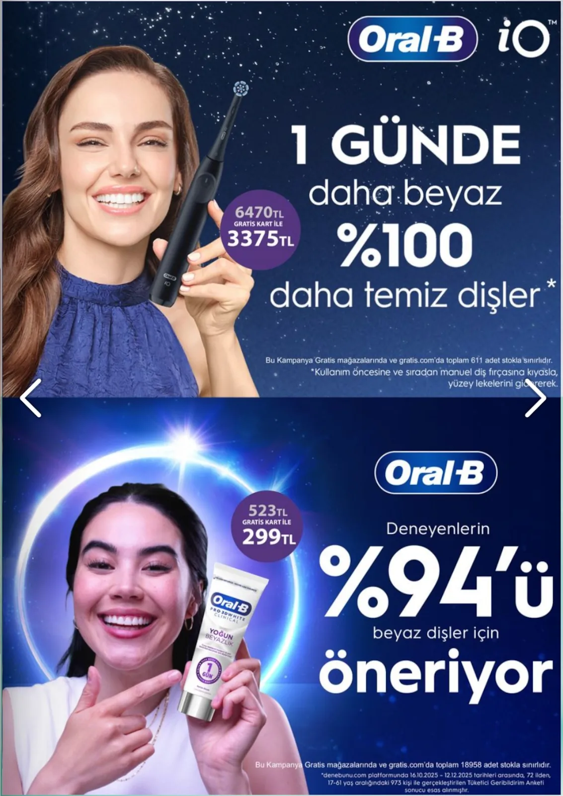 Gratis Gratis 5 Mayıs 2026 Aktüel Kataloğu sayfa 53: Oral-B Iometer, Oral-B Yoğun Beyazlık Diş Macunu