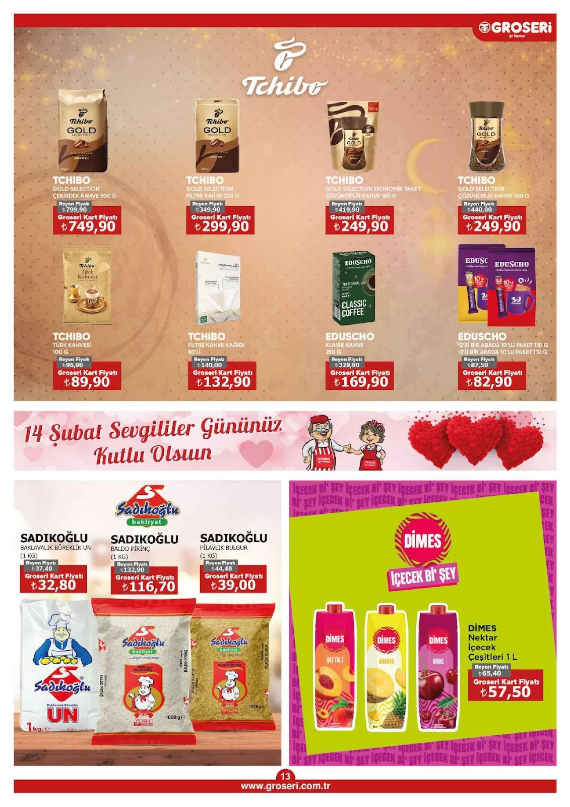 Groseri Groseri 1 Şubat 2026 Aktüel Kataloğu sayfa 13: Tchibo Gold Selection Ekonomik Paket Çözünebilir Kahve 150 G, Tchibo Gold Selection Çözünebilir Kahve 100 G