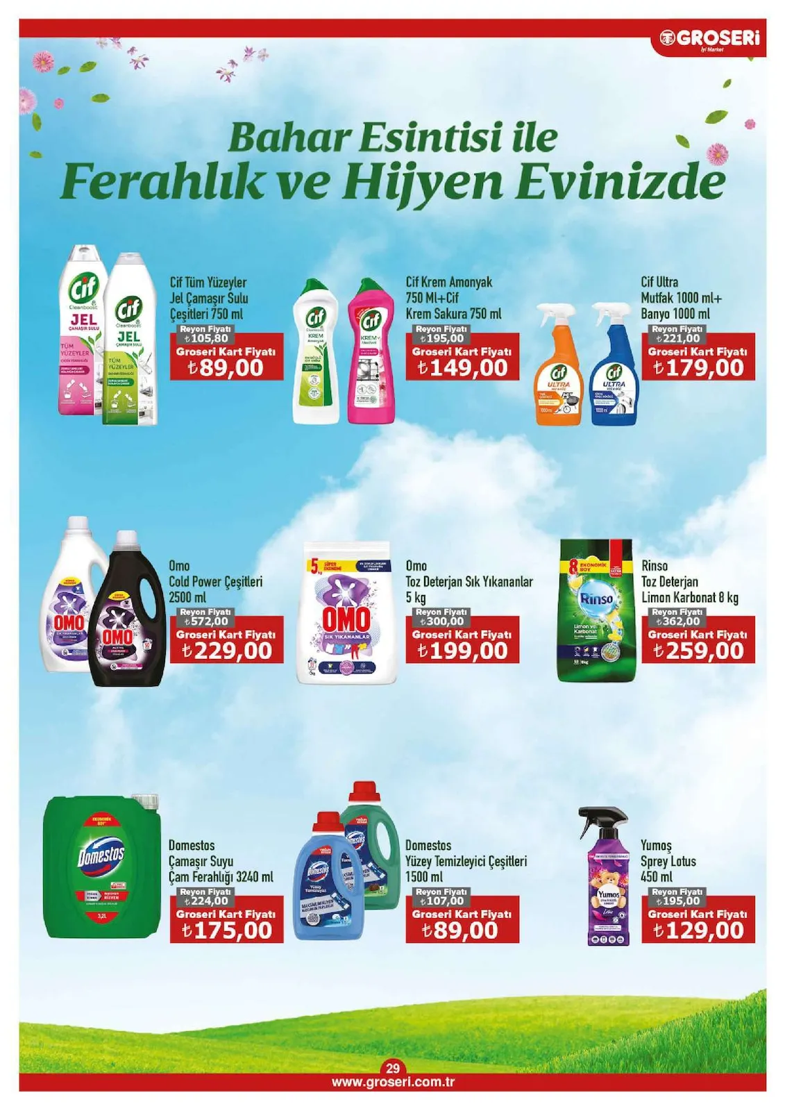 Groseri Groseri 1 Mart 2026 Aktüel Kataloğu sayfa 29: Fanta Çeşitleri 2.5 L, Coca-Cola, Fanta 2 L