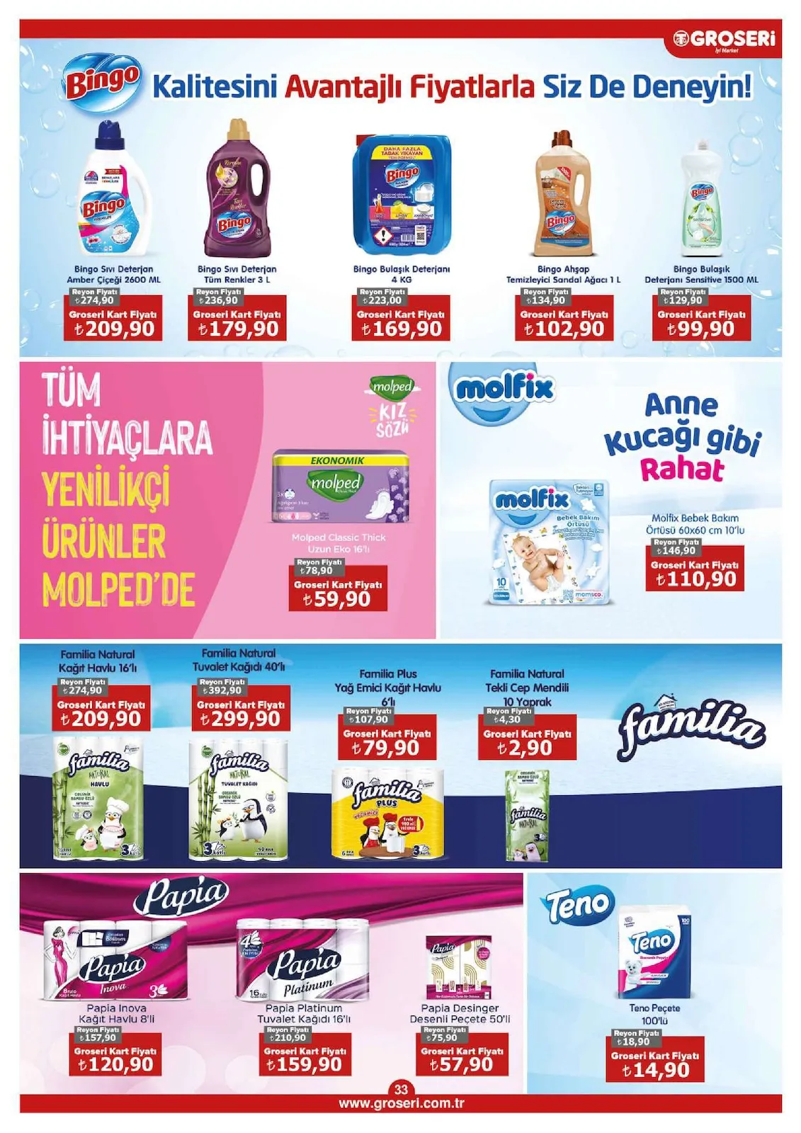 Groseri Groseri 1 Mart 2026 Aktüel Kataloğu sayfa 33: Red Bull Enerji İçeceği 473 Ml, Nestlé Pure Life 12X0,5 L