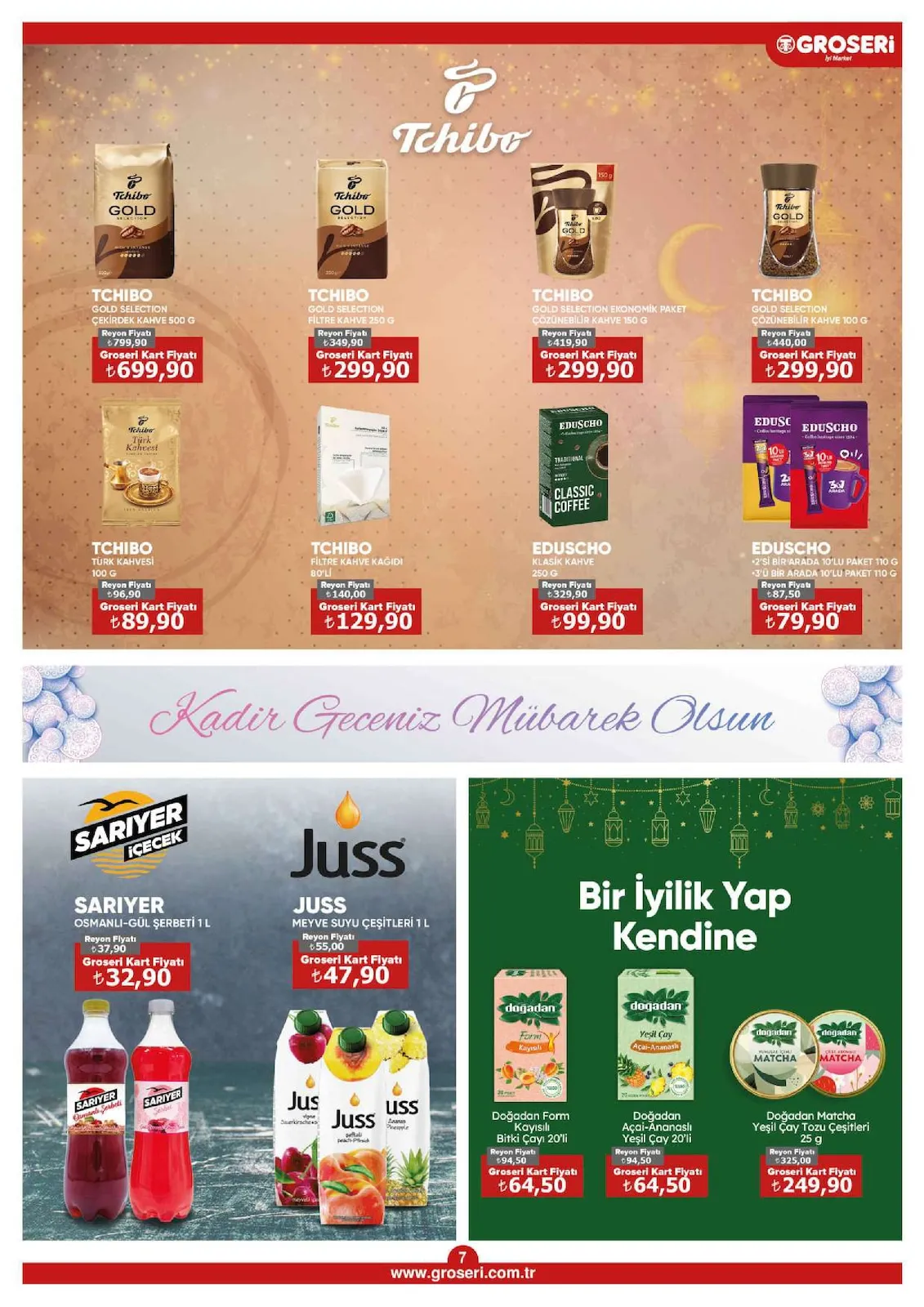 Groseri Groseri 1 Mart 2026 Aktüel Kataloğu sayfa 7: Eti Burçak Tuzlu Çeşitleri 273 G, Eti Burçak Yulaflı 3'Lü 375 G