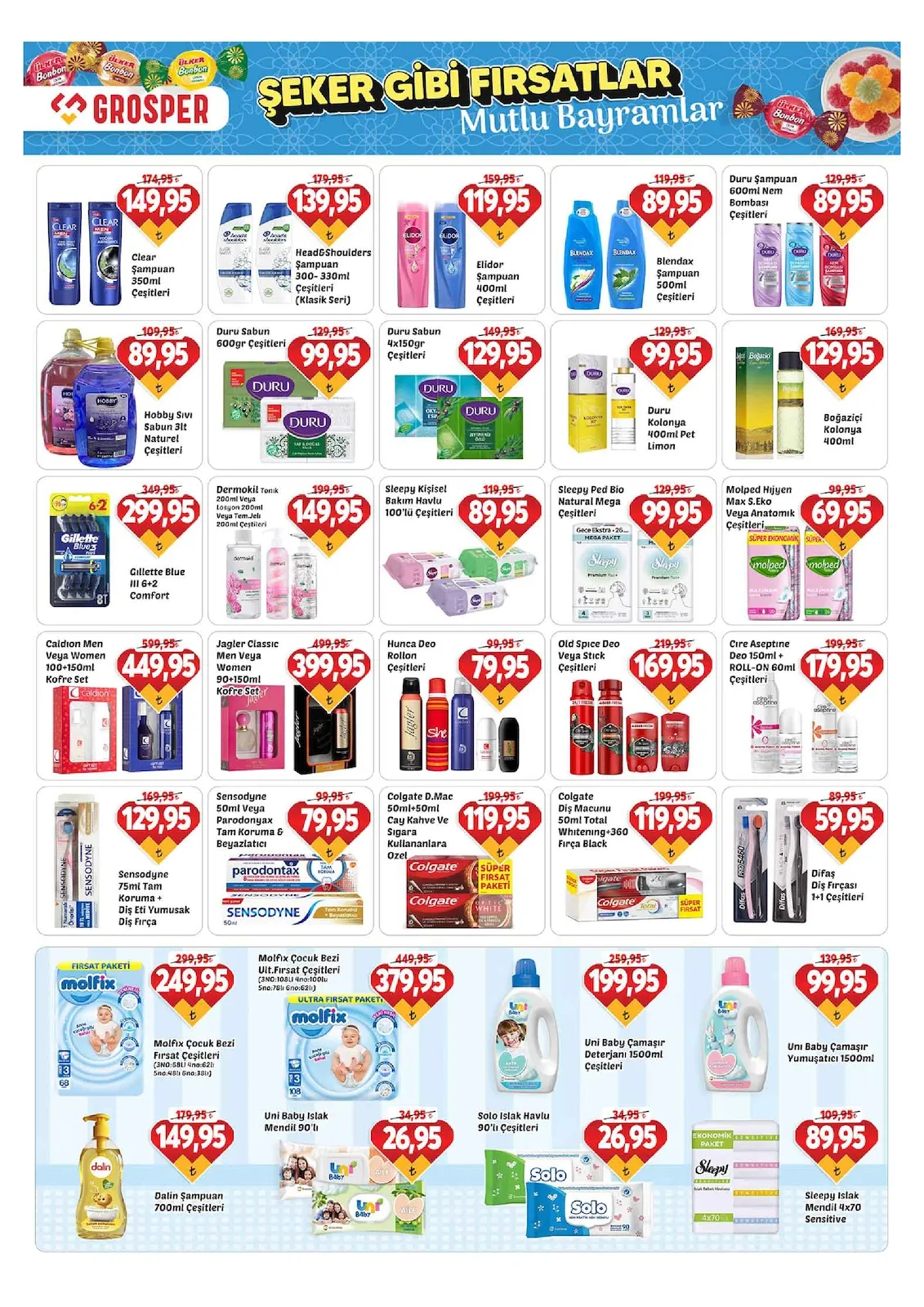 Grosper Grosper 13 Mart 2026 Aktüel Kataloğu sayfa 14: Blendax Şampuan 500Ml Çeşitleri, Head&Shoulders Şampuan 300-330Ml Çeşitleri (Klasik Seri)
