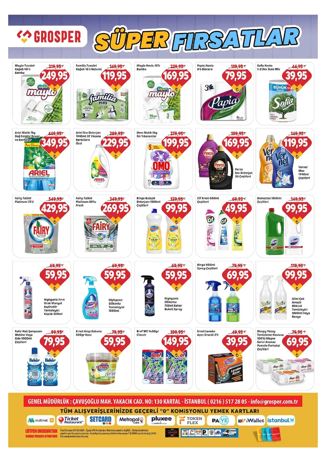 Grosper Grosper 6 Mayıs 2026 Aktüel Kataloğu sayfa 17: Papia Havlu 6'Lı Biocare, Bingo Sprey Çeşitleri 900Ml