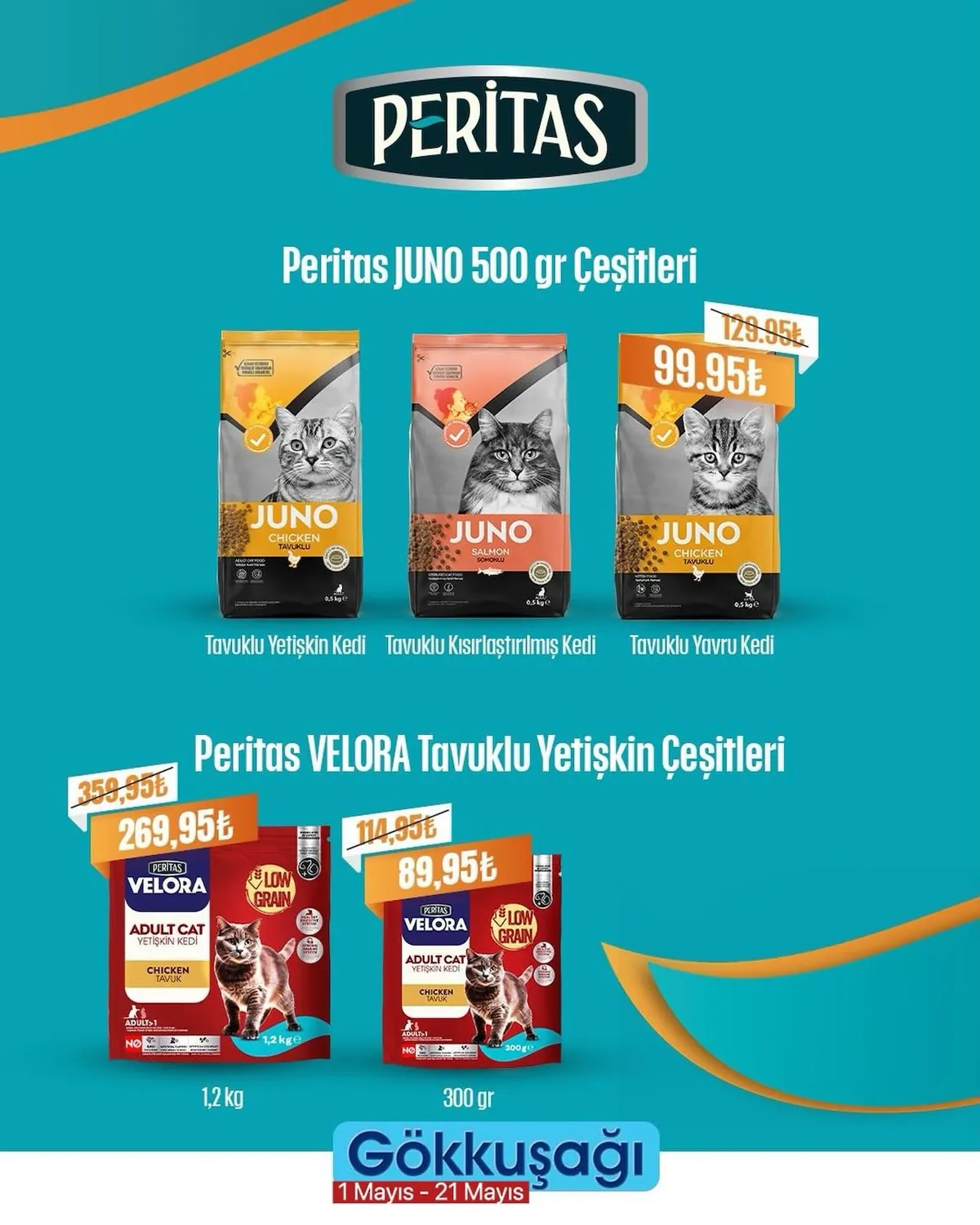 Gökkuşağı Gökkuşağı Market 1 Mayıs 2026 Aktüel Kataloğu sayfa 1: Juno Salmon Somonlu 0.5Kg