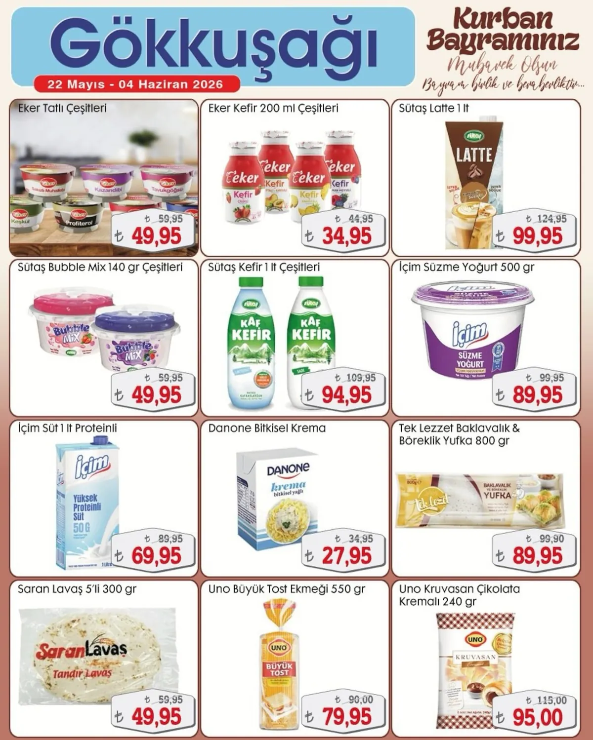 Gökkuşağı Gökkuşağı Market 22 Mayıs 2026 Aktüel Kataloğu sayfa 10: Sütaş Bubble Mix 140G Çeşitleri, İçim Süzme Yoğurt 500G