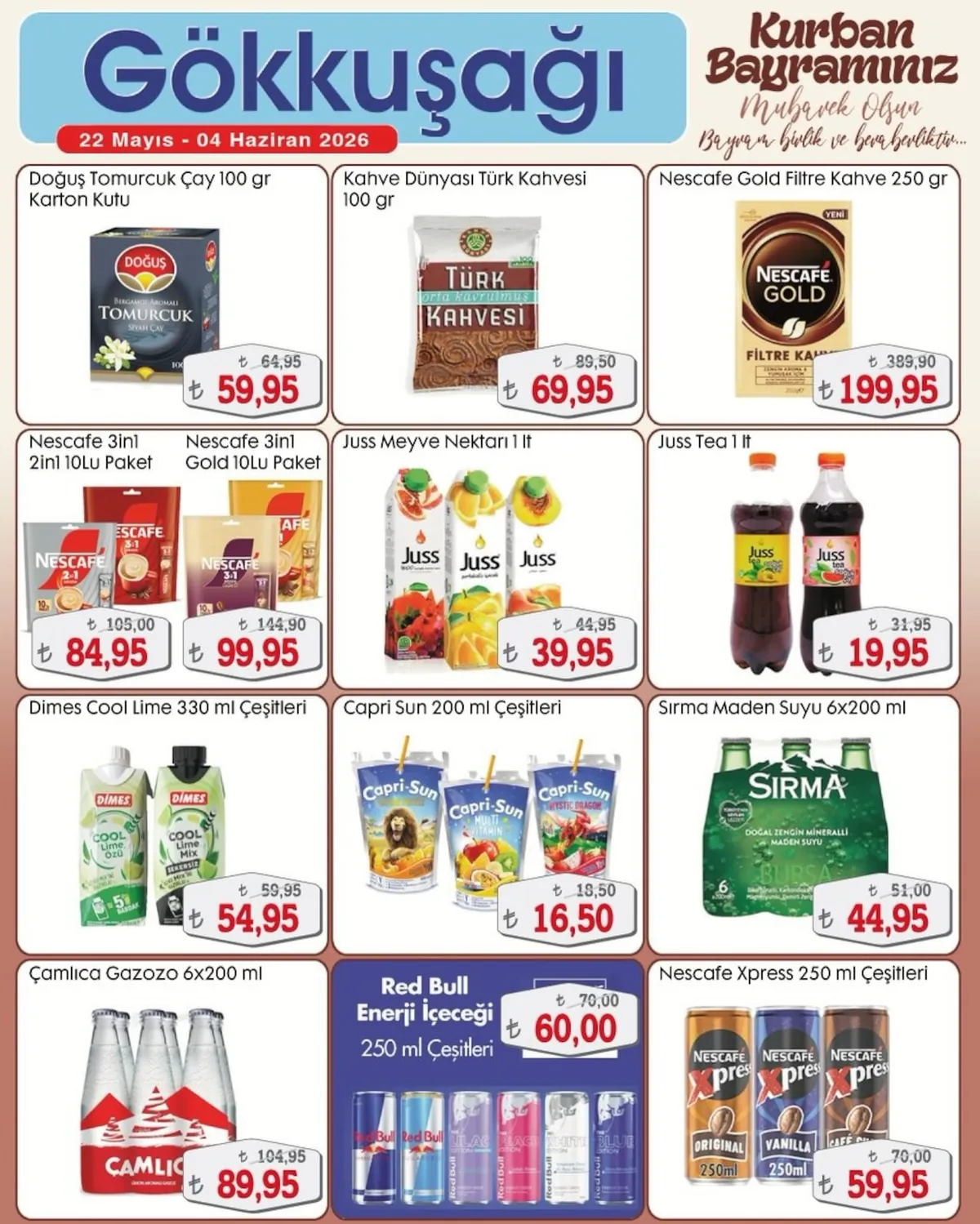 Gökkuşağı Gökkuşağı Market 22 Mayıs 2026 Aktüel Kataloğu sayfa 5: Juss Tea 1 Lt, Juss Meyve Nektarı 1 Lt