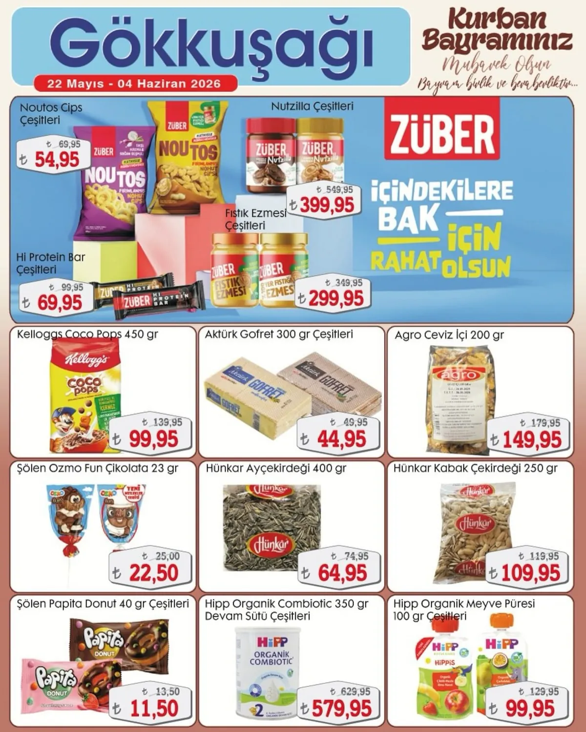 Gökkuşağı Gökkuşağı Market 22 Mayıs 2026 Aktüel Kataloğu sayfa 6: Kellogg'S Coco Pops 450 Gr, Aktürk Gofret 300 Gr Çeşitleri