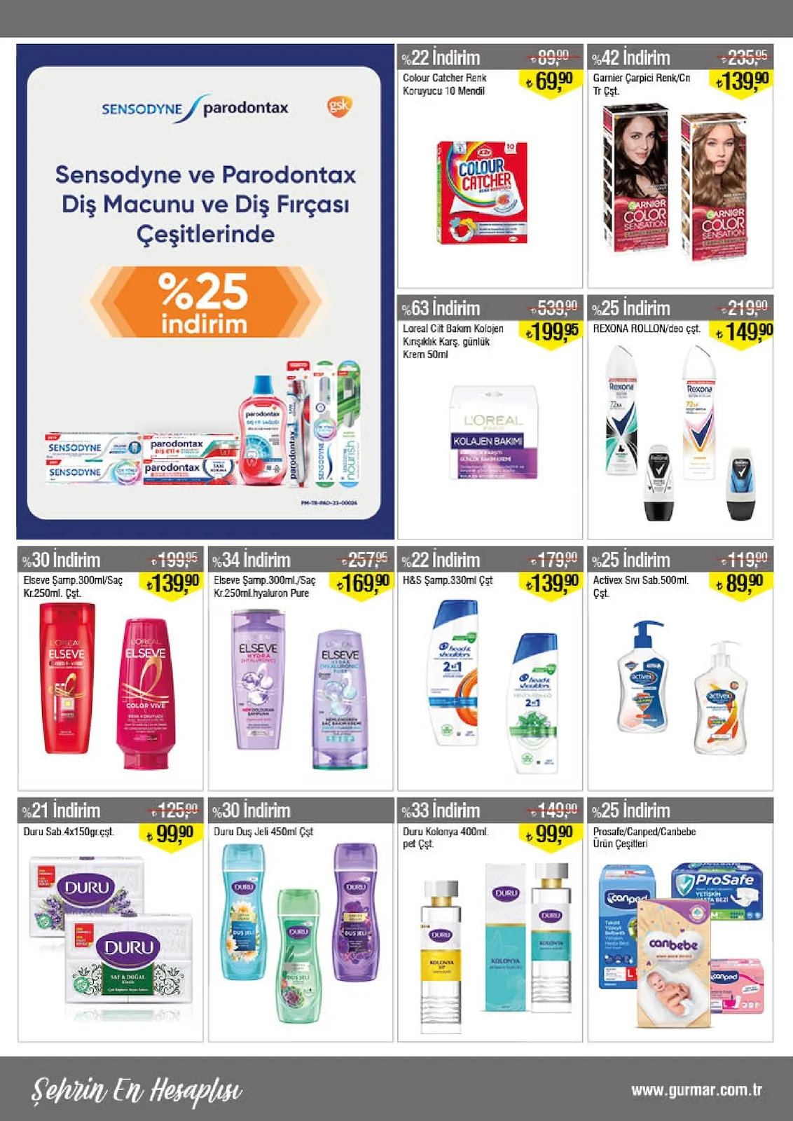 Gürmar Gürmar 1 Mart 2026 Aktüel Kataloğu sayfa 12: Loreal Cilt Bakım Kolojen Kırışıklık Karş. Günlük Krem 50Ml, Activex Sıvı Sab. 500Ml. Çşt.