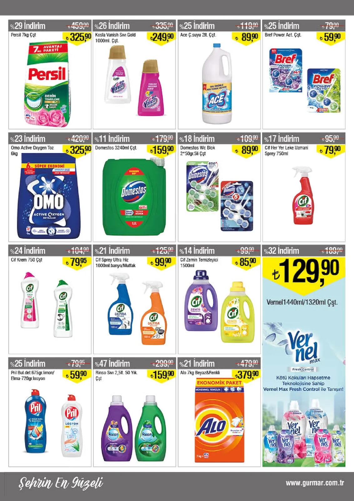 Gürmar Gürmar 1 Mart 2026 Aktüel Kataloğu sayfa 15: Cif Her Yer Leke Uzmanı Sprey 750Ml, Rinso Sıvı 2,5Lt 50 Yık