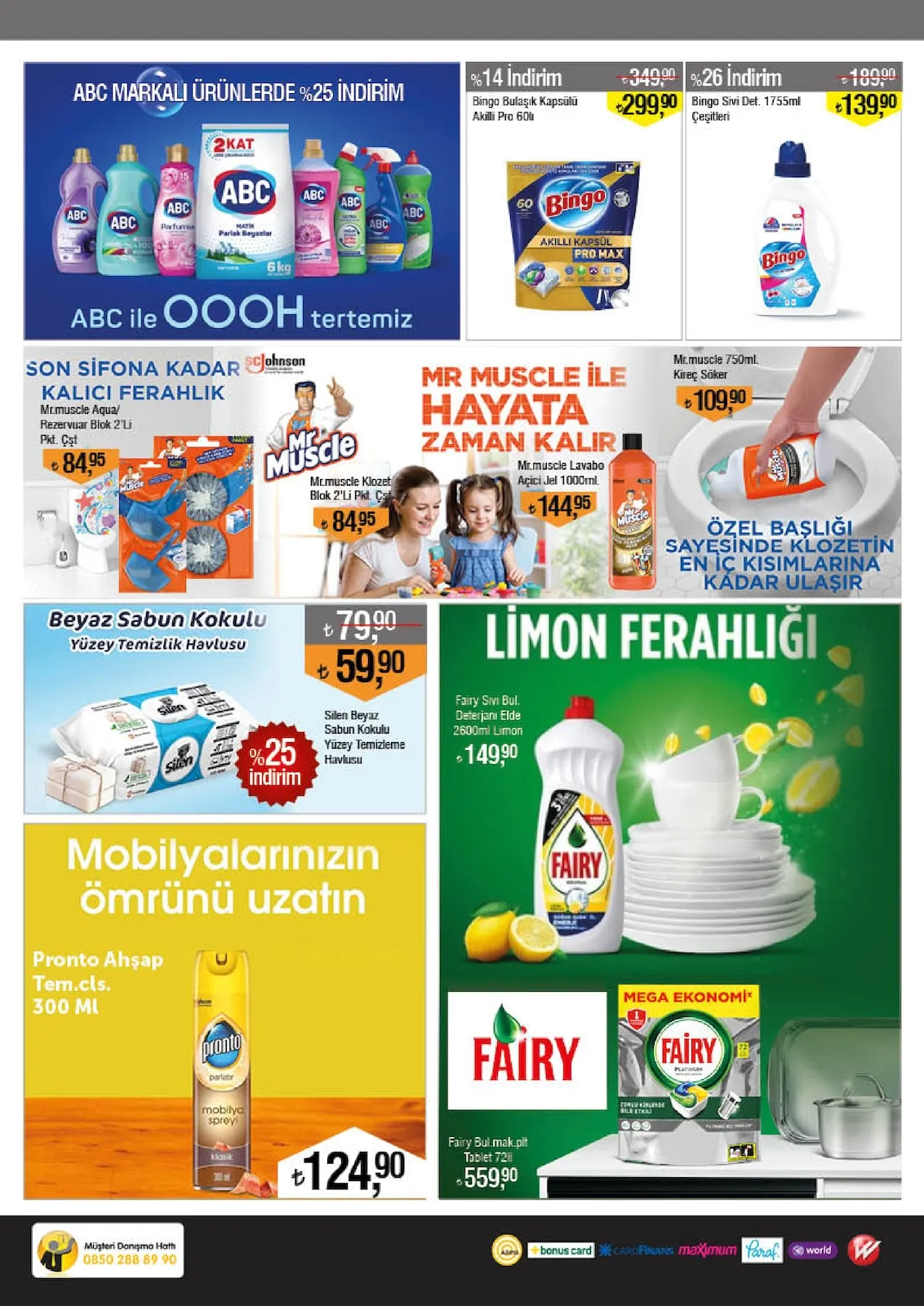 Gürmar Gürmar 1 Mart 2026 Aktüel Kataloğu sayfa 16: Bingo Bulaşık Kapsülü Akıllı Pro 60Lı, Pronto Ahşap Tem.Cls. 300 Ml