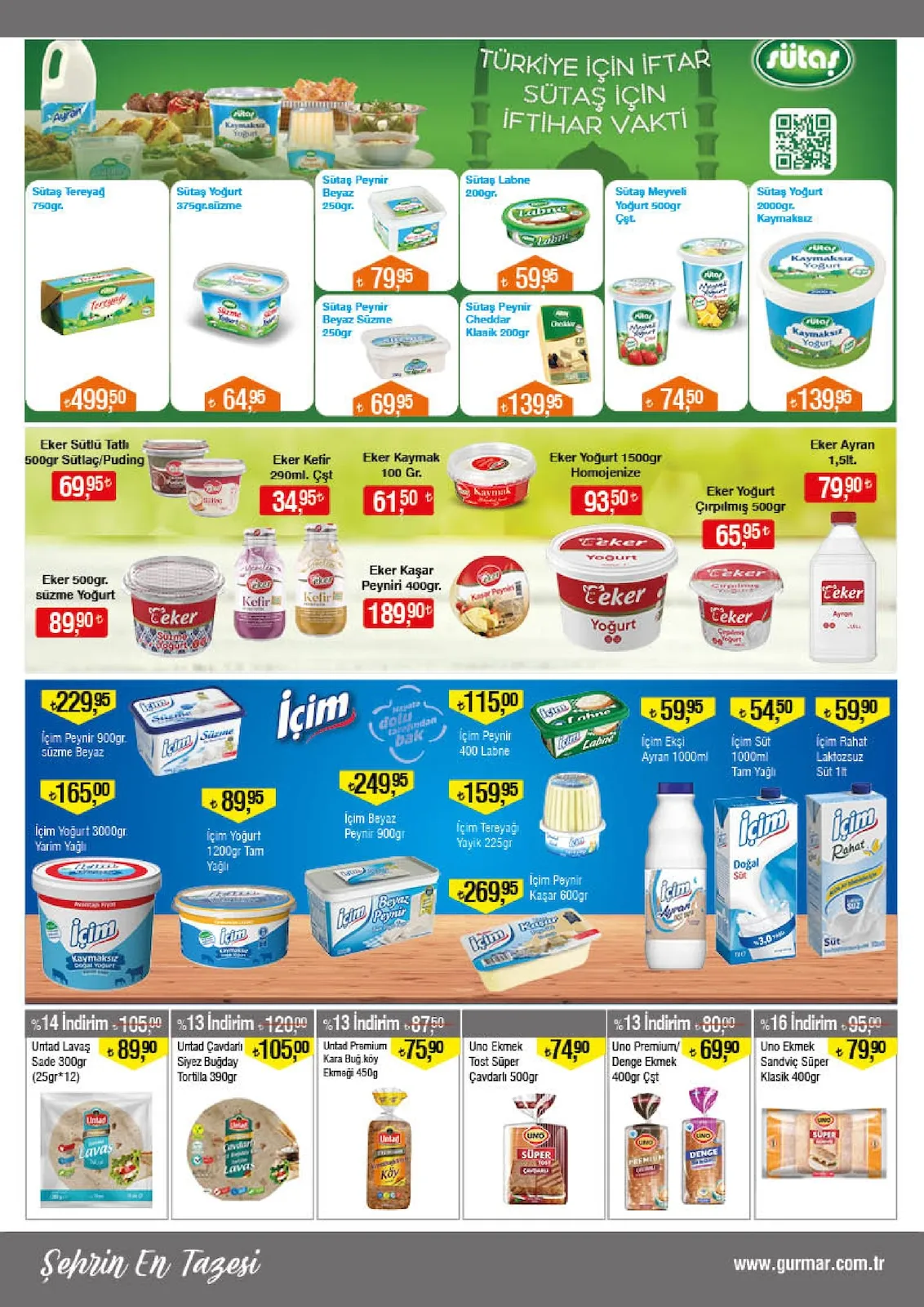 Gürmar Gürmar 1 Mart 2026 Aktüel Kataloğu sayfa 5: Uno Ekmek Sandviç Süper Klasik 400Gr, Untad Lavaş Sade 300Gr
