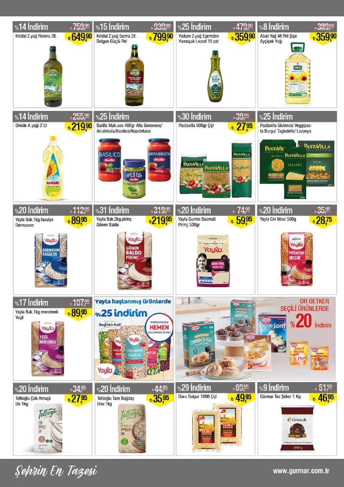 Gürmar Gürmar 1 Mart 2026 Aktüel Kataloğu sayfa 7: Yayala Gurme Basmati Pirinç 500Gr, Yayala Bak. 1Kg Mercimek Yeşil