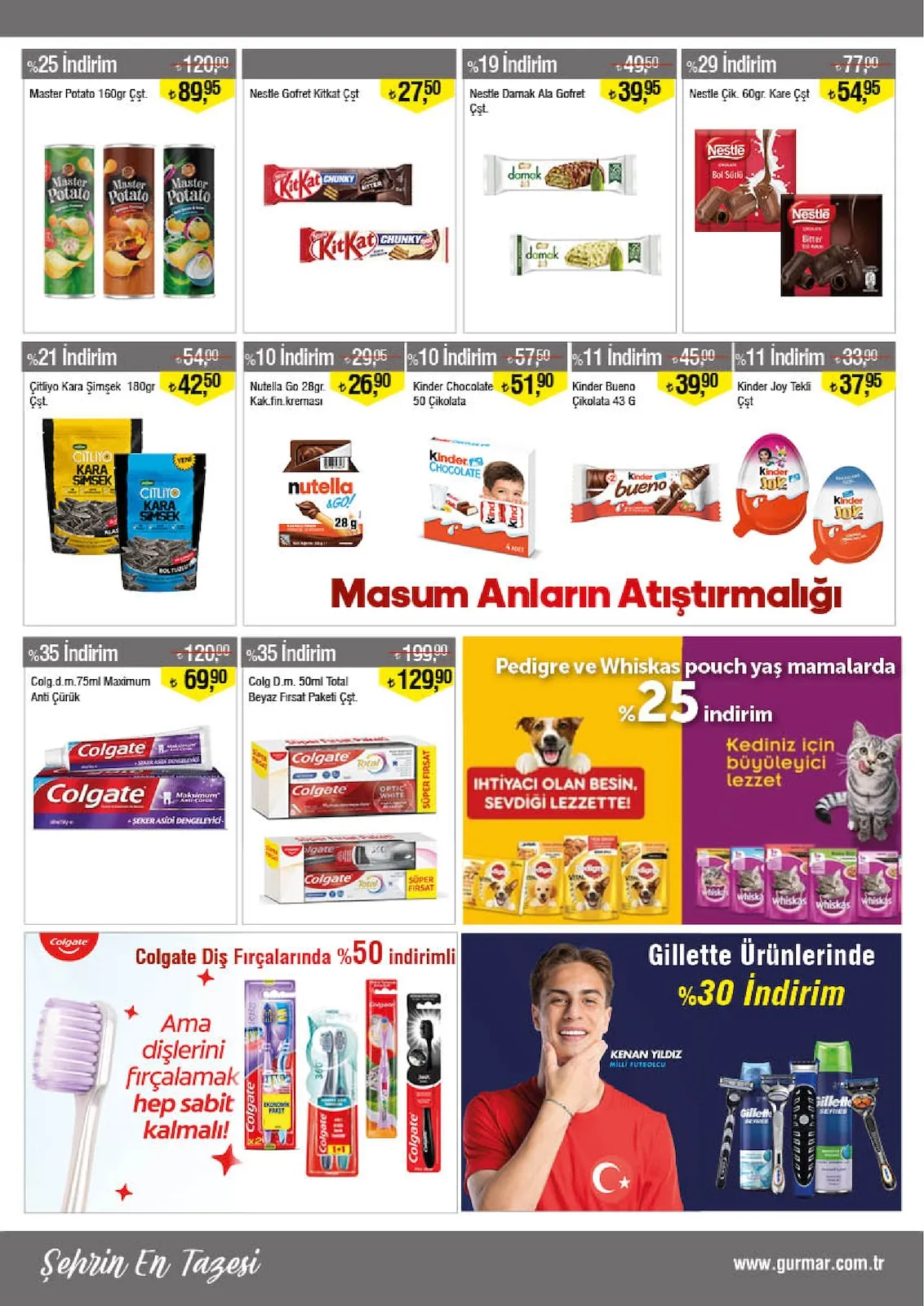 Gürmar Gürmar 16 Mart 2026 Aktüel Kataloğu sayfa 11: Nestle Çik. 60Gr. Kare Çşt, Colg.D.M.75Ml Maximum Anti Çürük