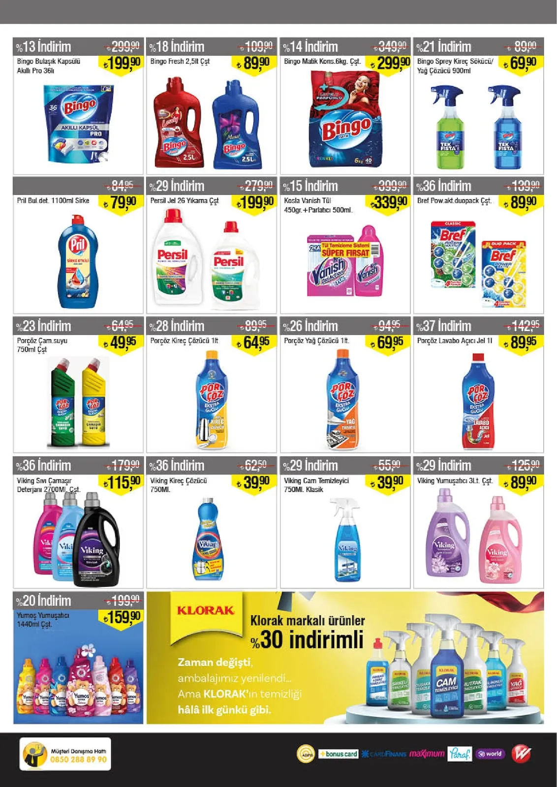 Gürmar Gürmar 16 Mart 2026 Aktüel Kataloğu sayfa 16: Porçöz Çam Suyu 750Ml Çst, Porçöz Yağ Çözücü 1 Lt